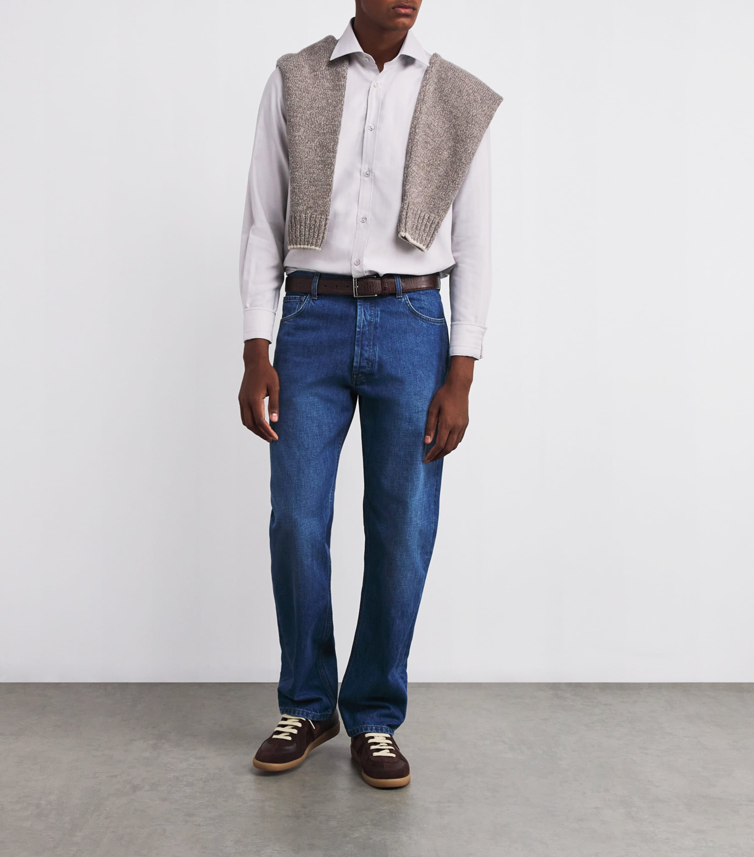 Silk-Cotton-Cashmere Shirt D38 GREY TWILLE Image 2