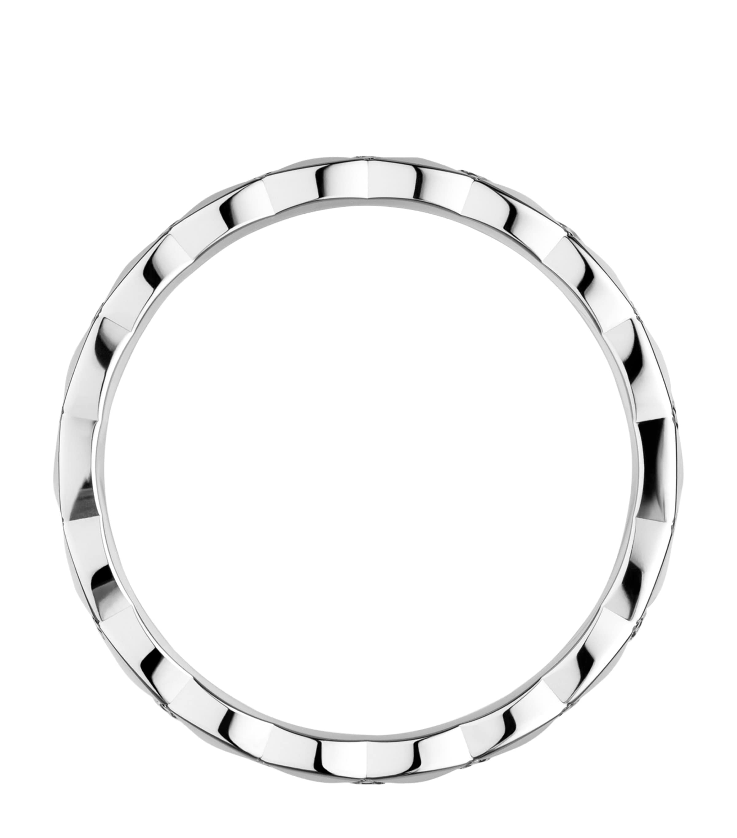 White Gold and Diamond Coco Crush Ring SILVER Image 3