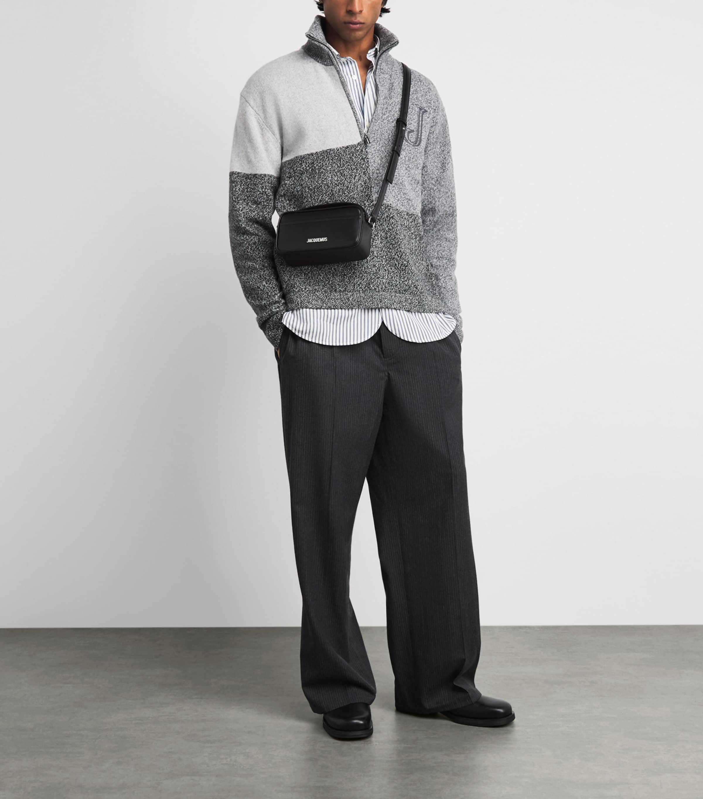 Jacquemus Leather Le Baneto Shoulder Bag Black Image 4