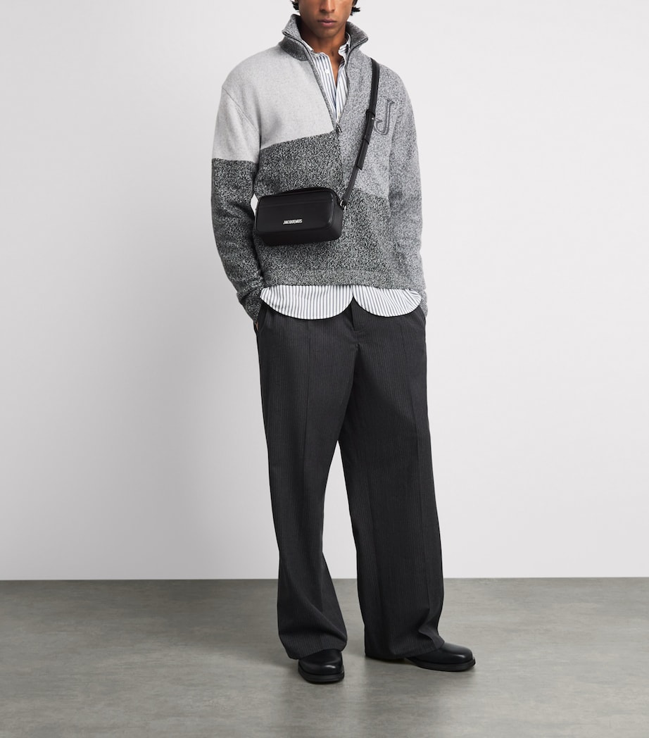 Jacquemus Leather Le Baneto Shoulder Bag Black Image 4
