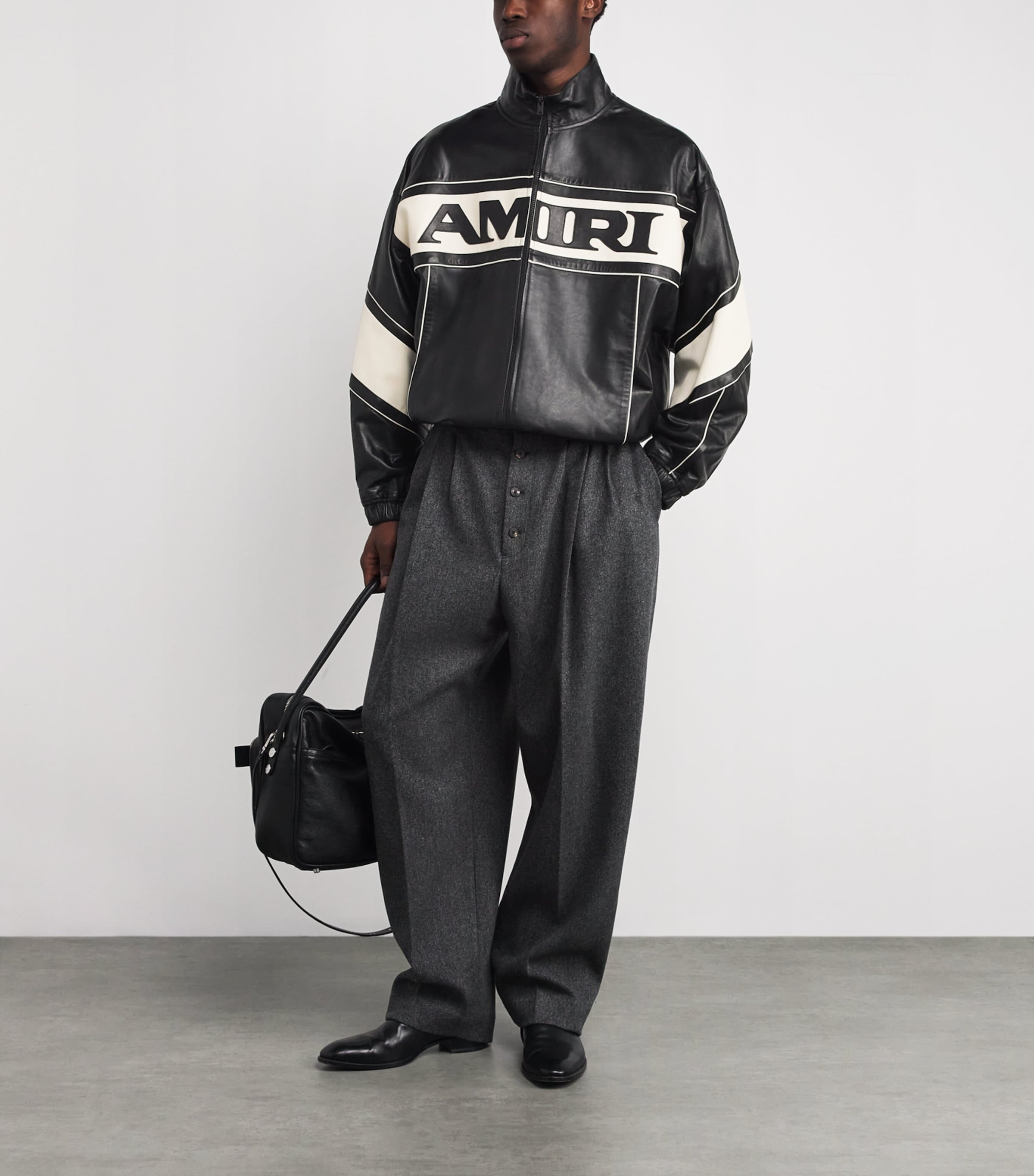 Sport Leather Jacket BLACK Image 2