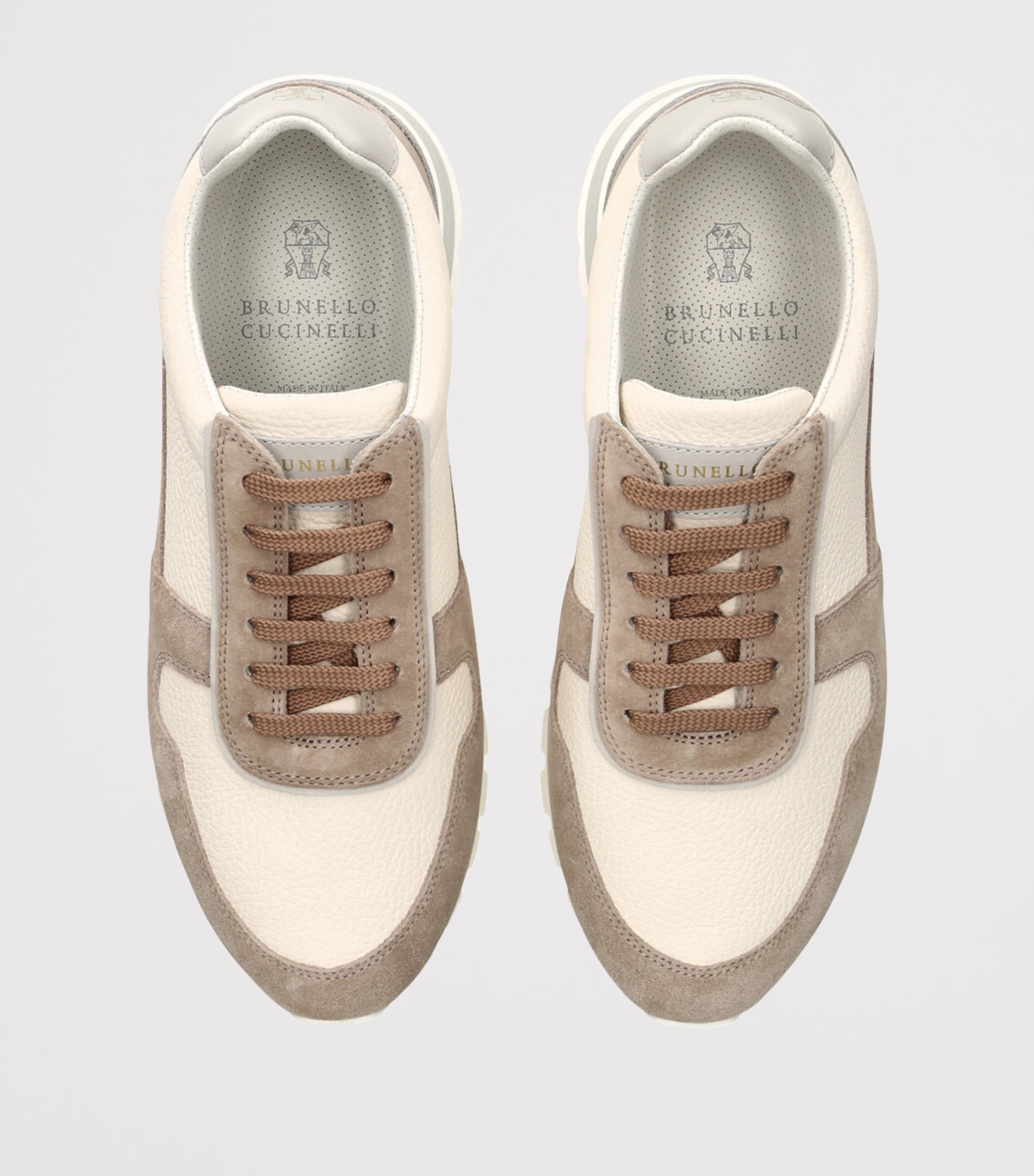 BRUNELLO CUCINELLI☆未使用☆ Brunello Cucinelli Beige Suede-Leather Olimpo Sneakers | Harrods US