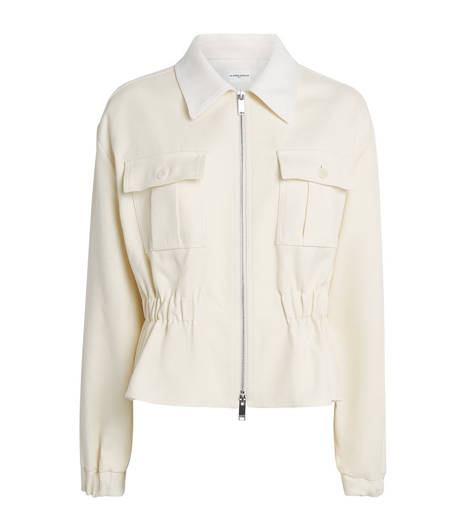 Claudie Pierlot Womens Cotton Jacket Vanilla Image 1