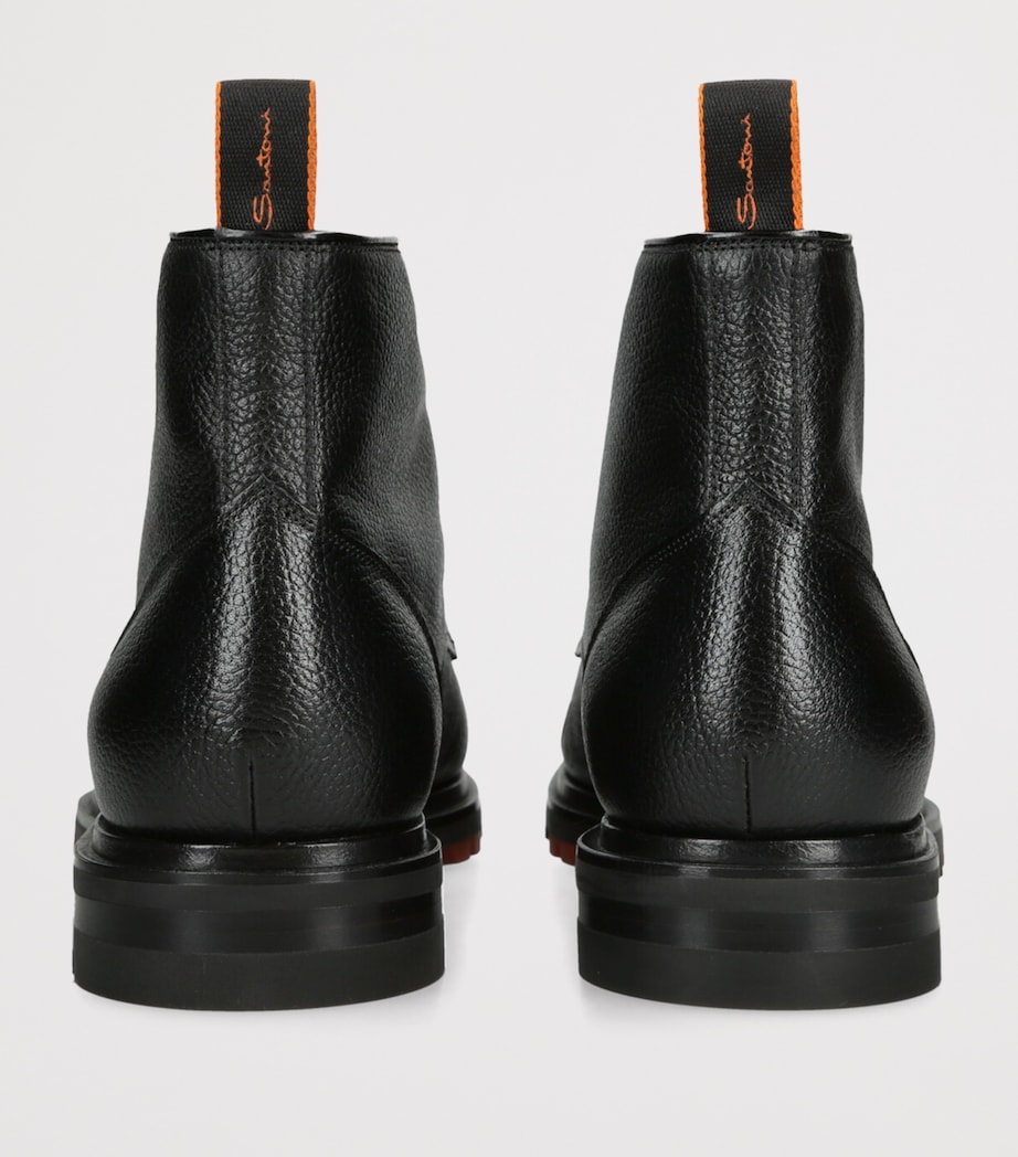 Leather Colin Lace-Up Boots BLACK Image 2