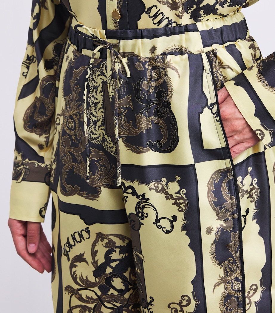 Silk Ornate Print Trousers 308 POPCORN Image 6