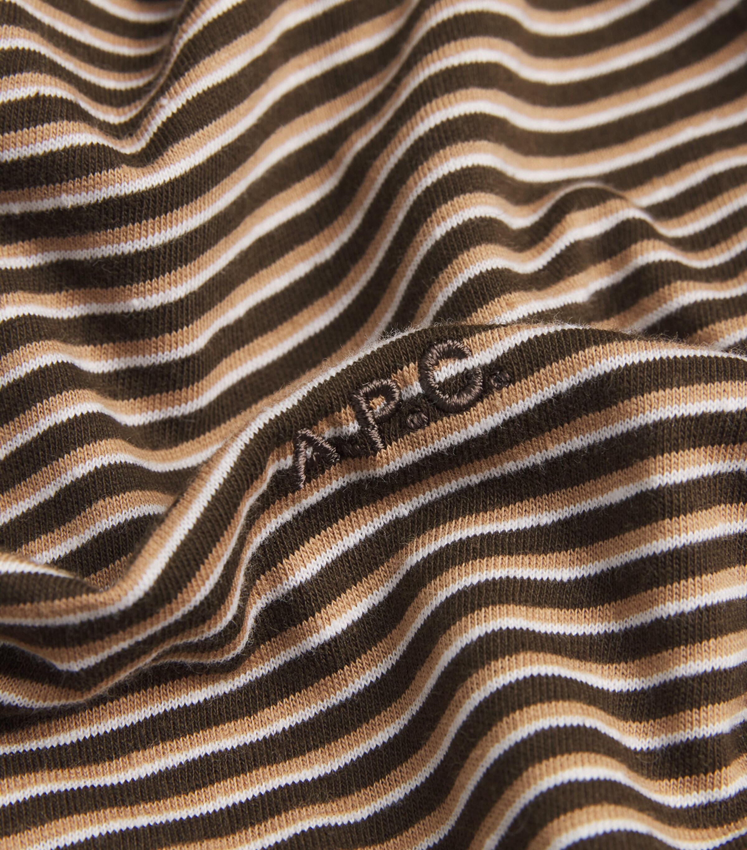 A.P.C. Mens Organic Cotton Josh T-Shirt Caa Brown Image 6