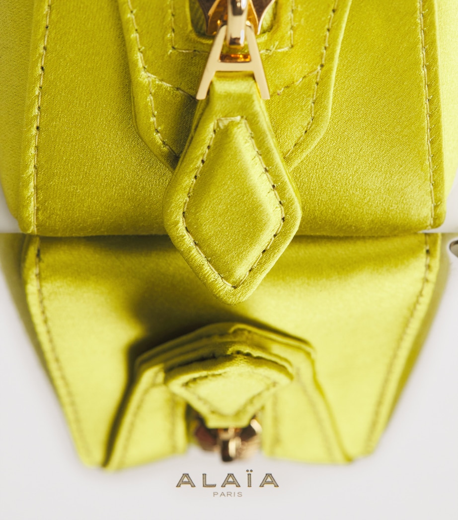 Alaïa Satin Le Teckel Top-Handle Bag Lime Image 7