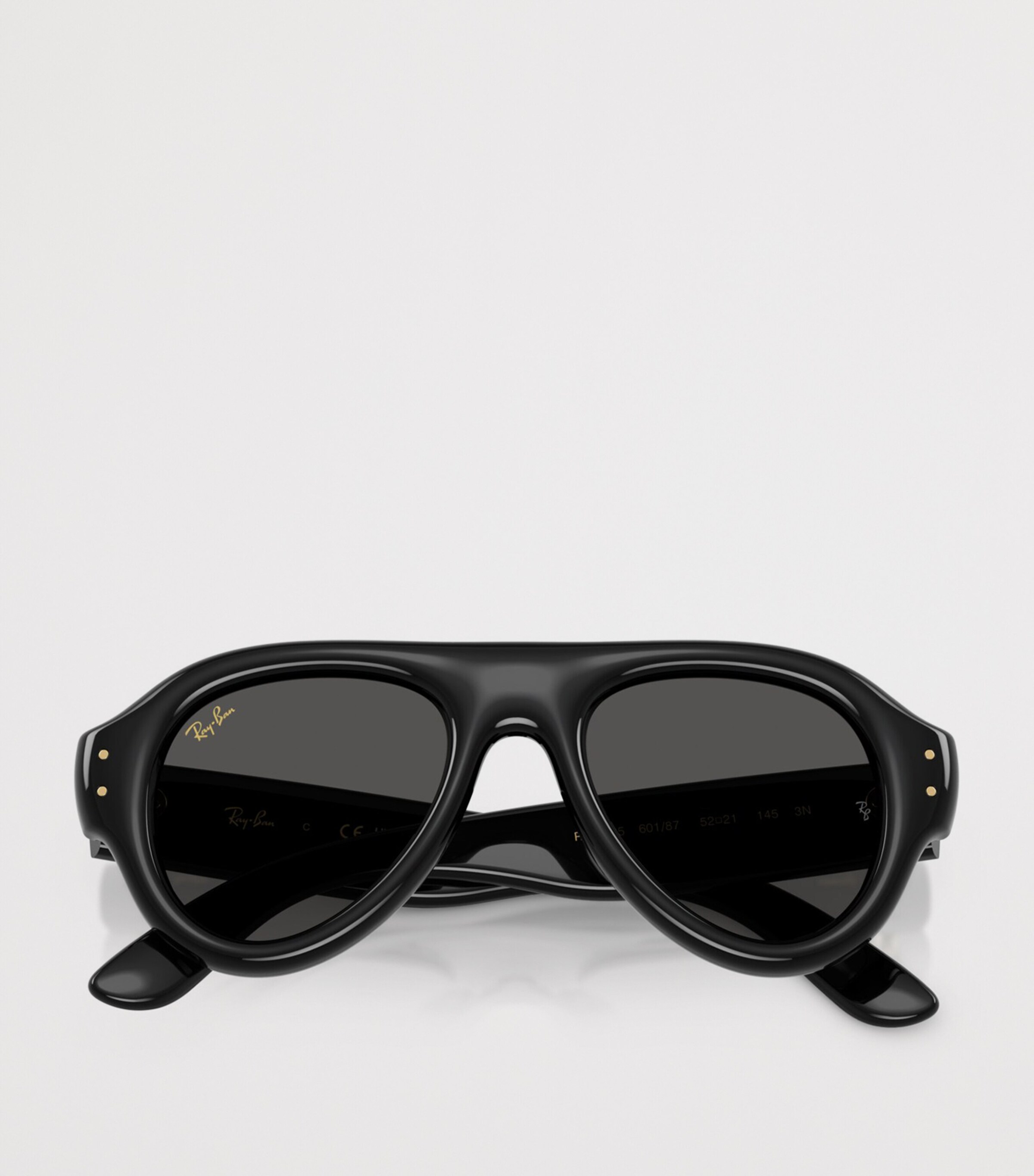 Ray-Ban Aviator Puffer Sunglasses Black Image 4