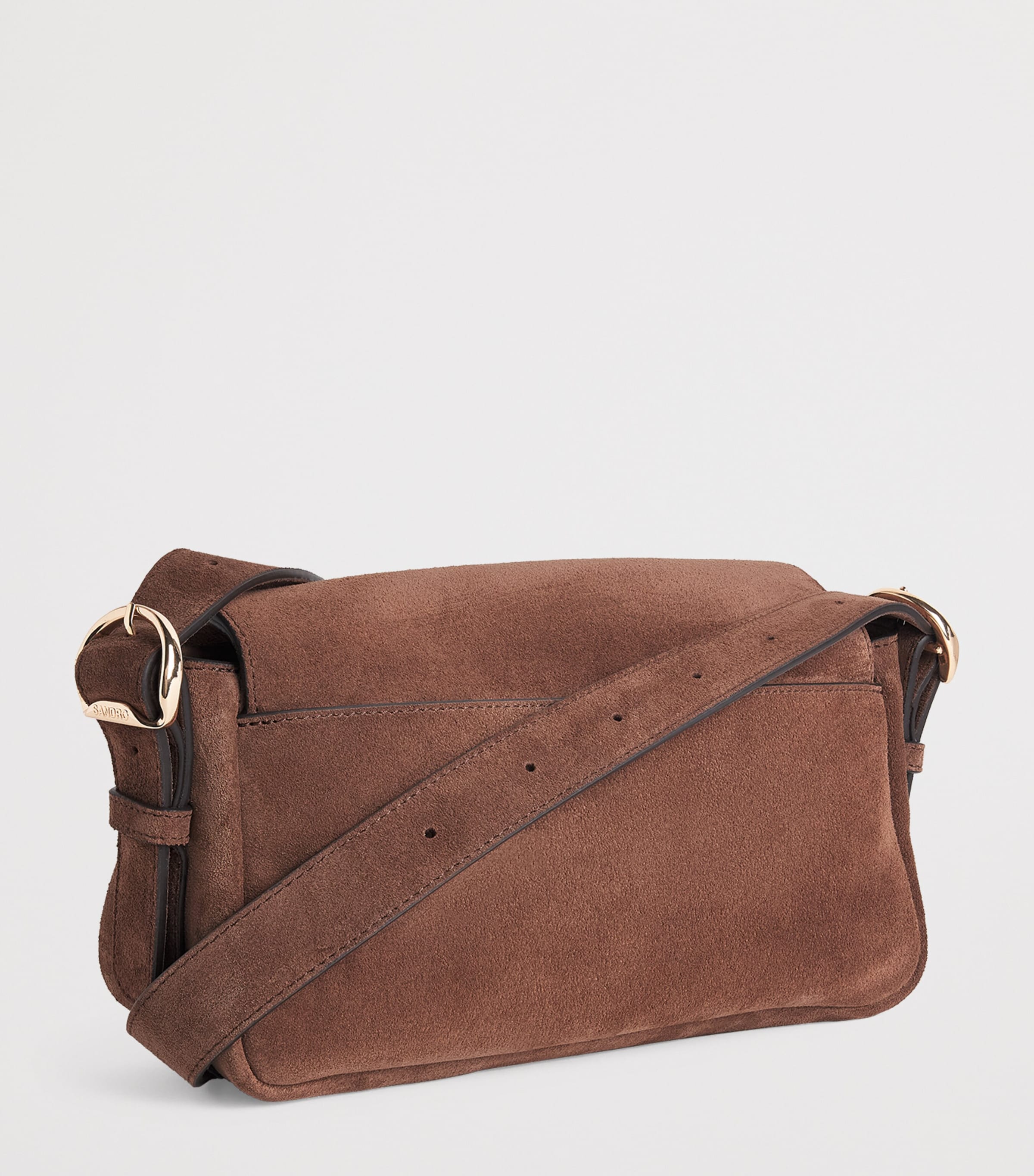 Sandro Paris Suede Le Mambo Shoulder Bag Brown Image 3