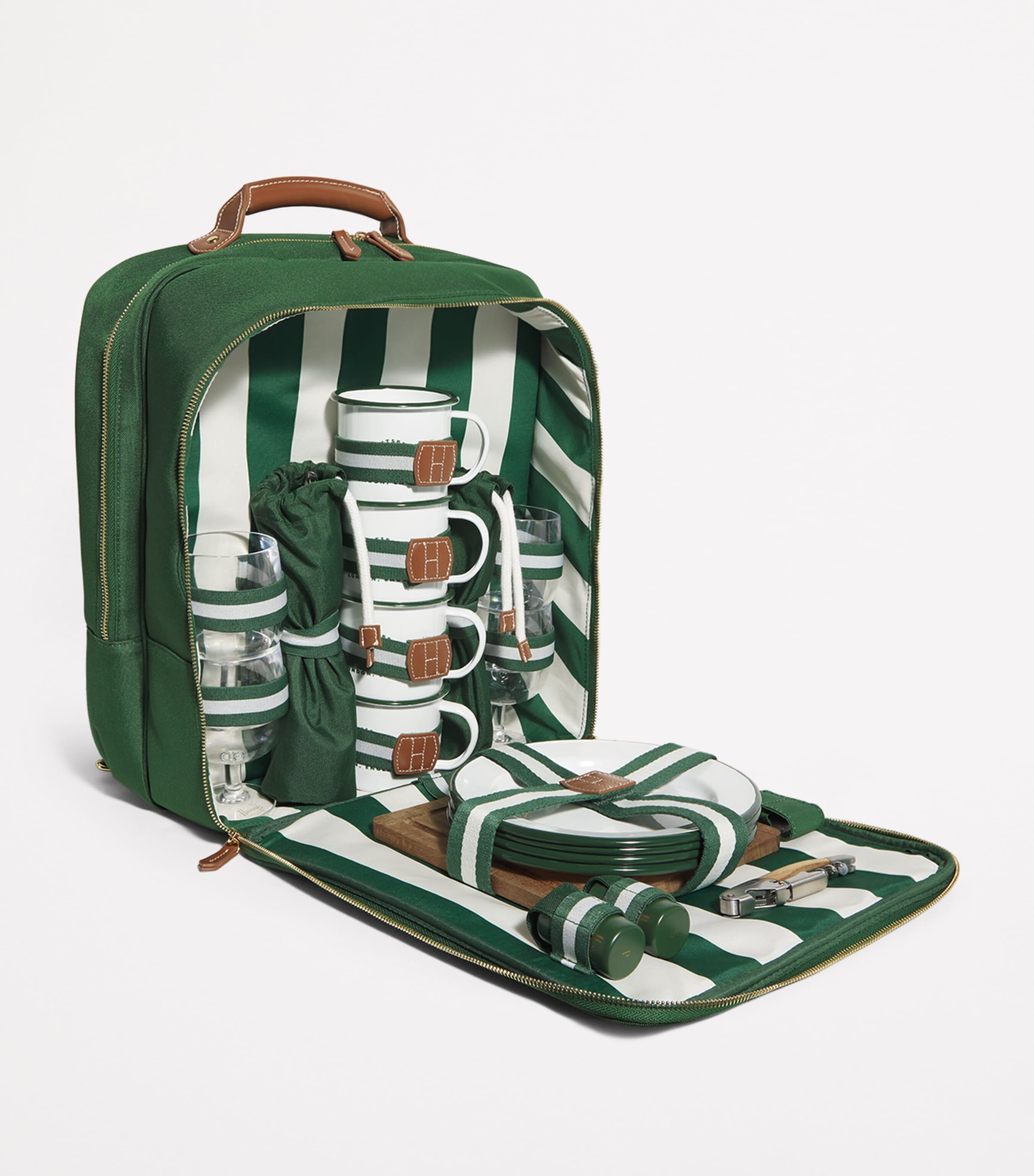 Harrods Picnic Backpack Harrods Green Image 2