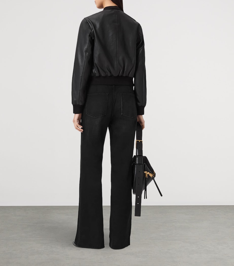 AllSaints Womens Ember Flared Jeans Washed Black Image 8