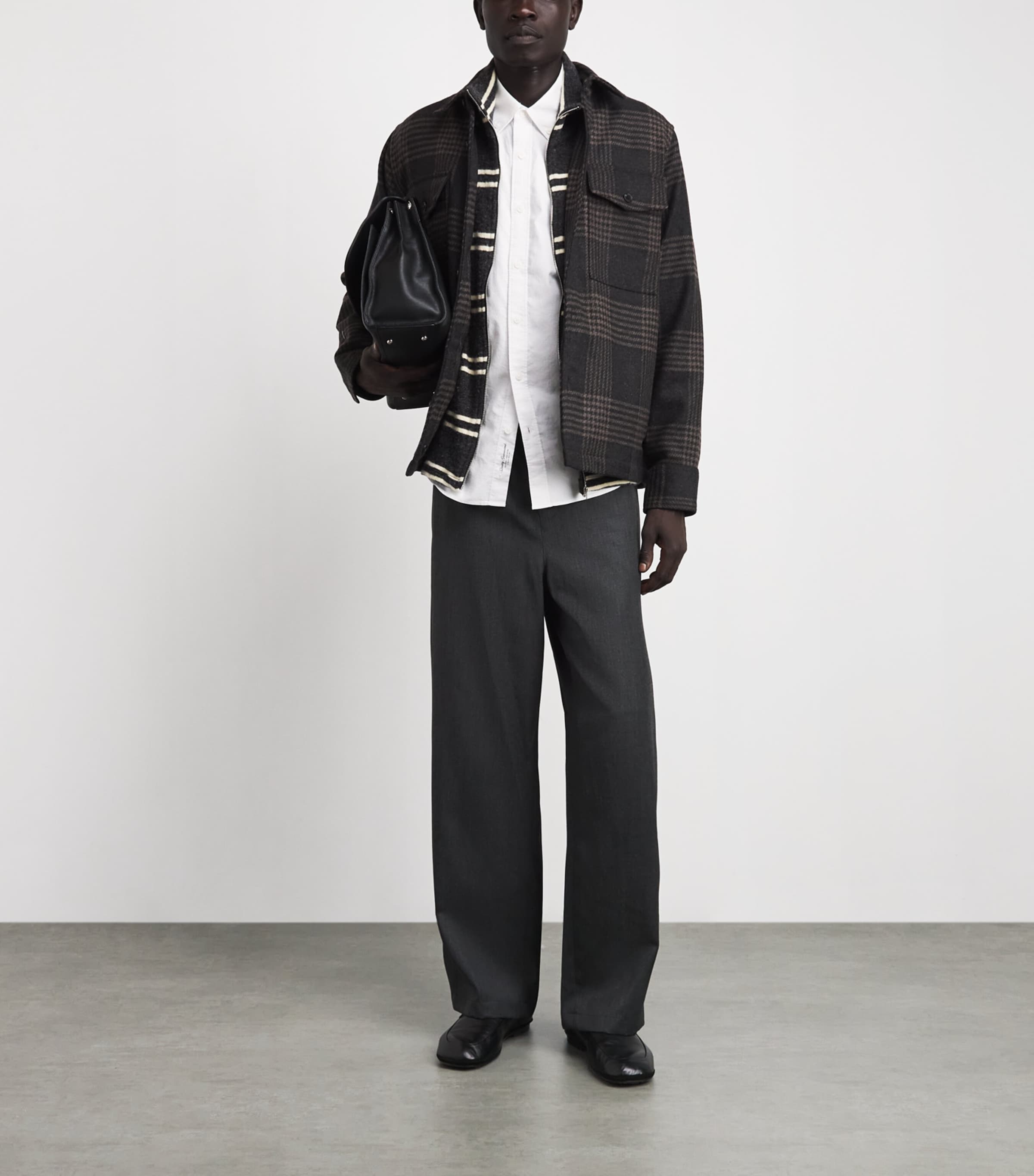 Rag & Bone Mens Wool-Blend Austin Check Jacket Brownplaid Image 2
