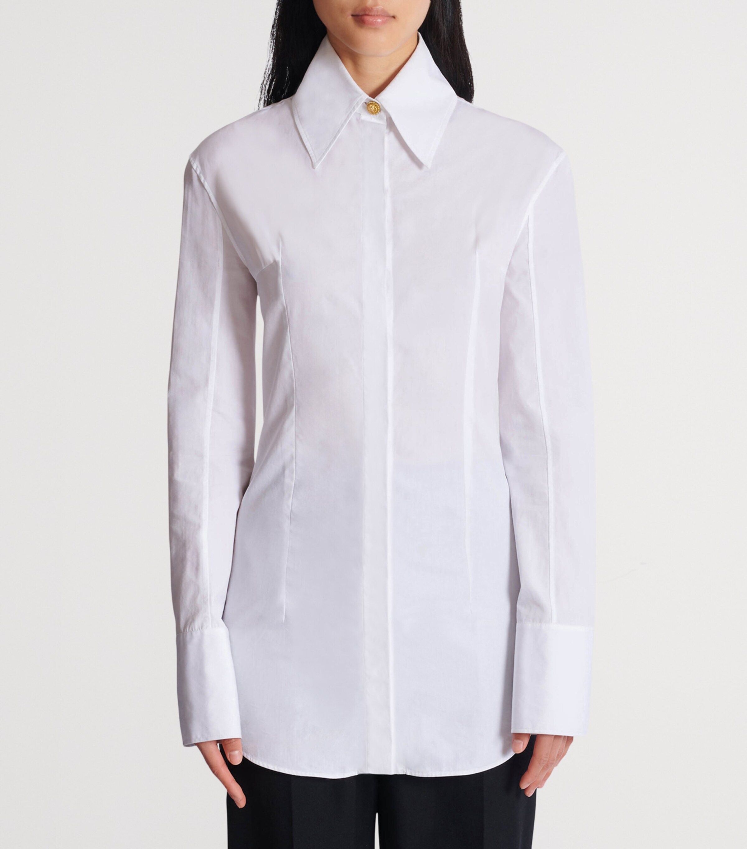 Cotton Poplin Shirt 0FB BLANC OPTIQUE Image 4