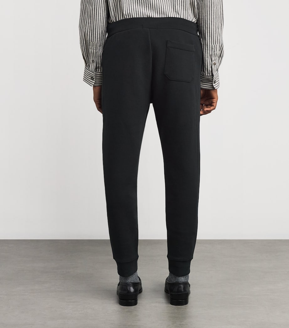 Cotton-Blend Polo Pony Sweatpants BLACK Image 4