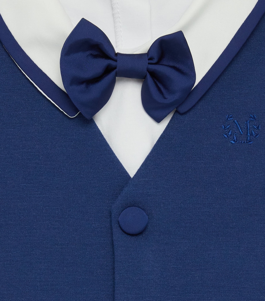Monnalisa Bow Christening Set (3-18 Months) Blu/panna Image 4