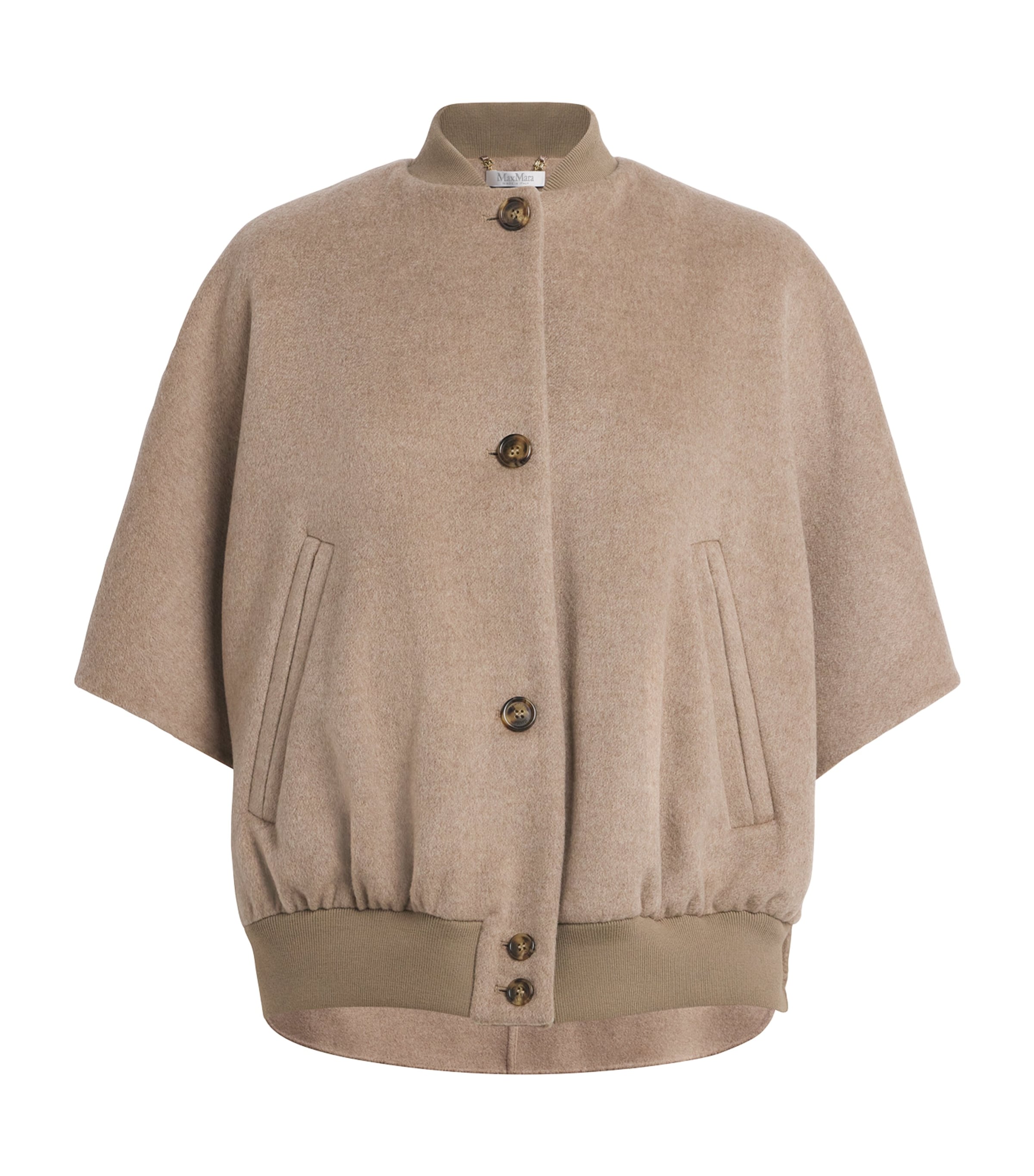 Max Mara Leticia Cashmere Cape In Sand