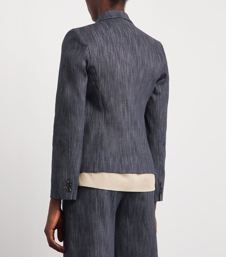 Eleventy Womens Single-Breasted Blazer Blu Image 5
