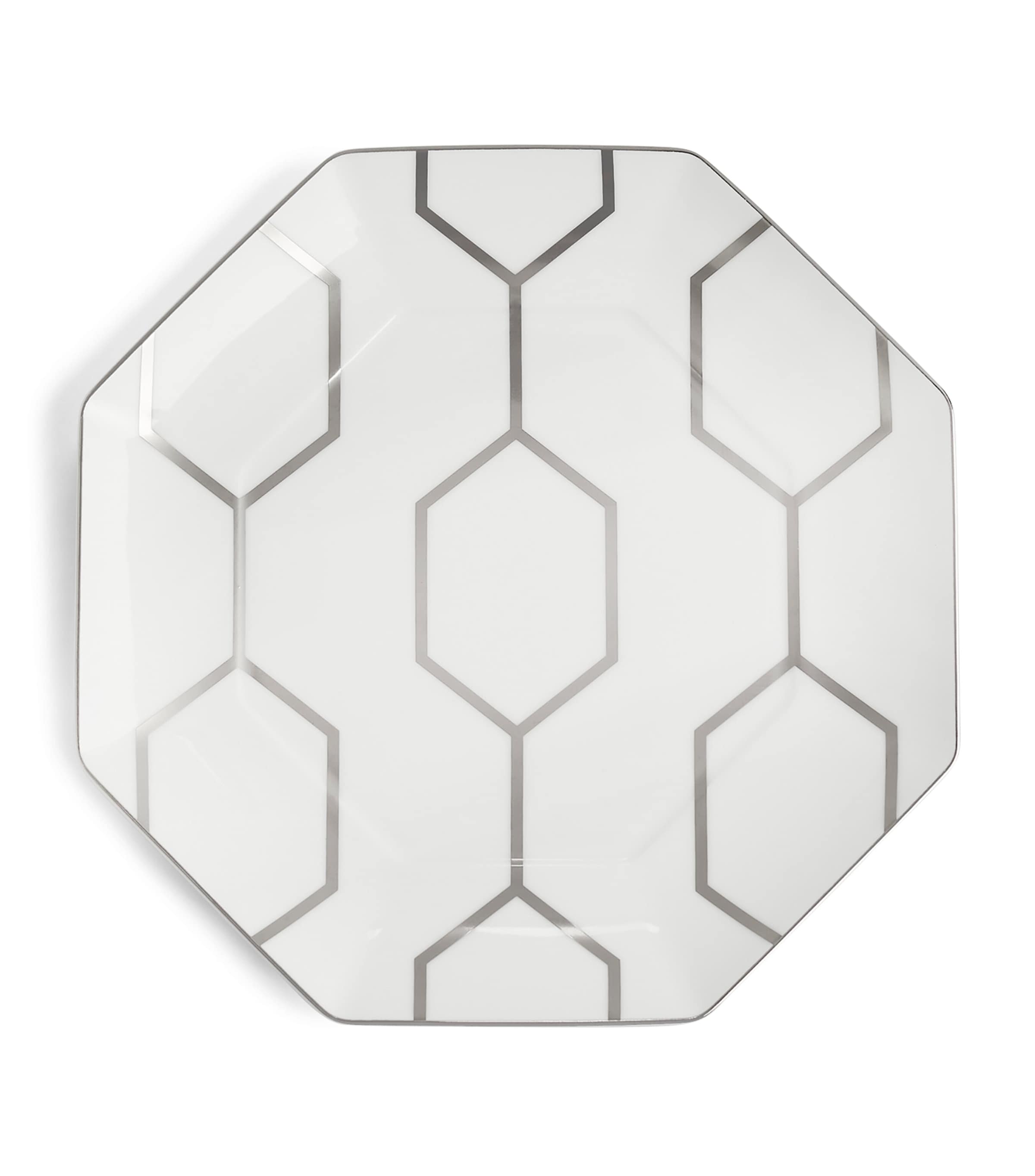 Gio Platinum Octagonal Plate (23cm) WHITE Image 3