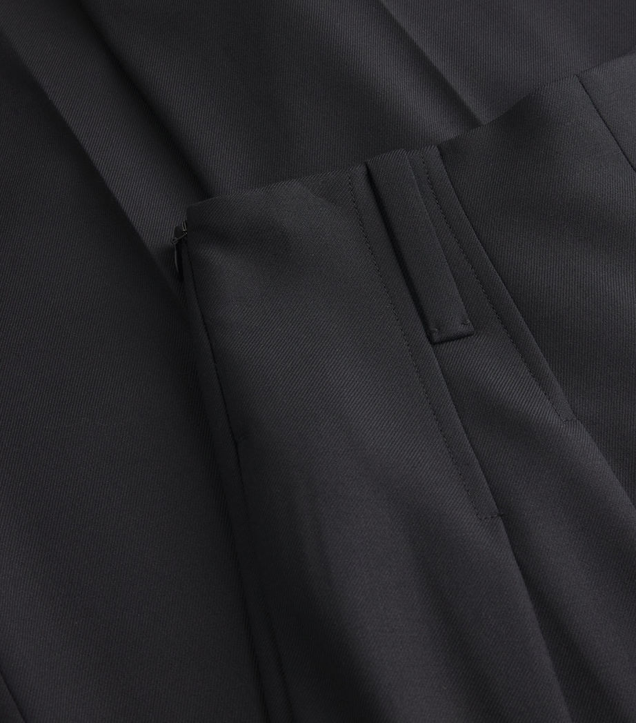 Straight High-Rise Trousers 1 BLACK Image 5