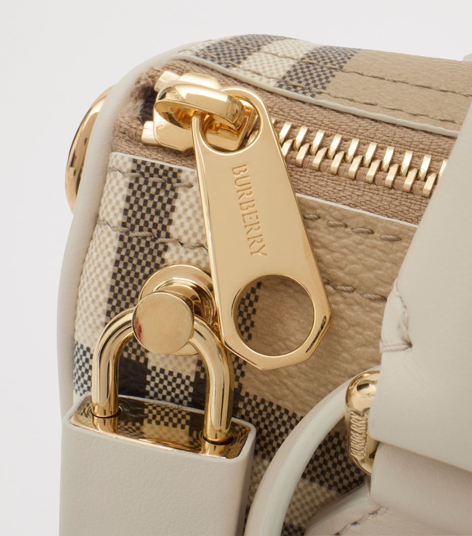 Burberry Mini Cotton Check Bowling Bag Vntg Chk/soap Image 4