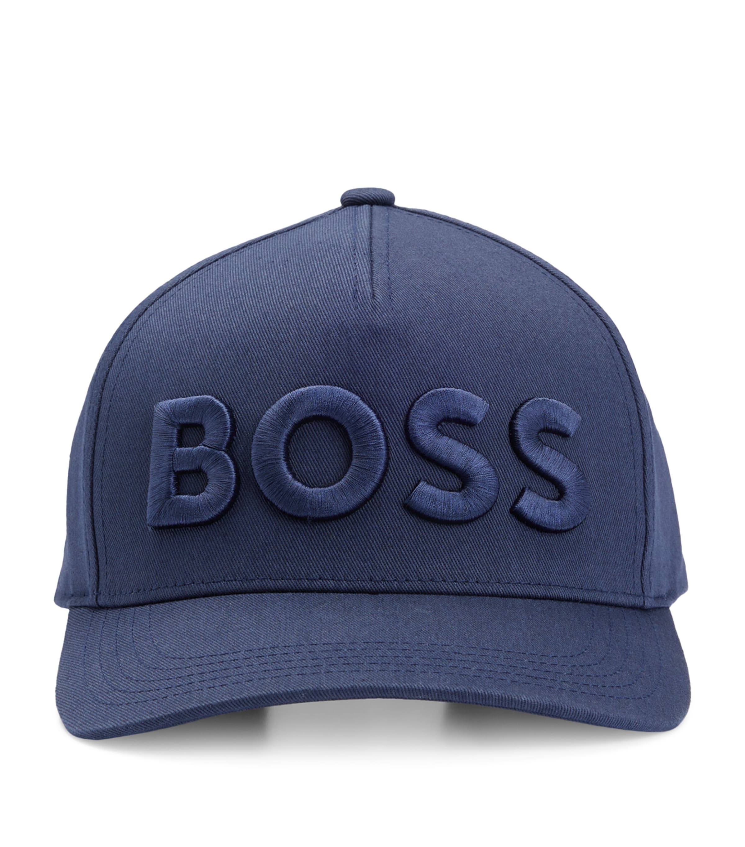 Hugo Boss Cotton 3d-logo Cap In Blue