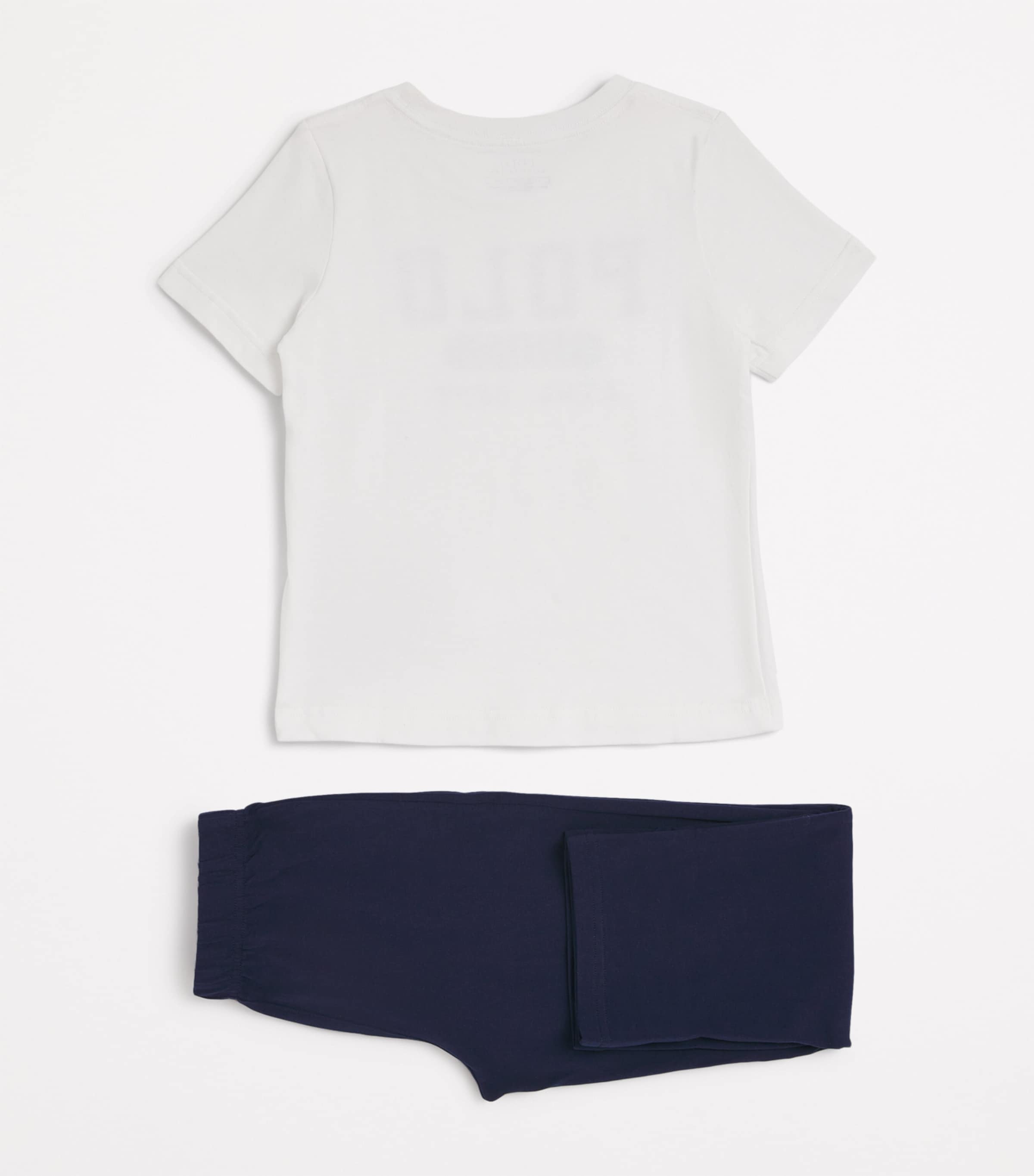 Cotton Logo Pyjama Set (4-7 Years) BFT FRENCH NAVY Image 2