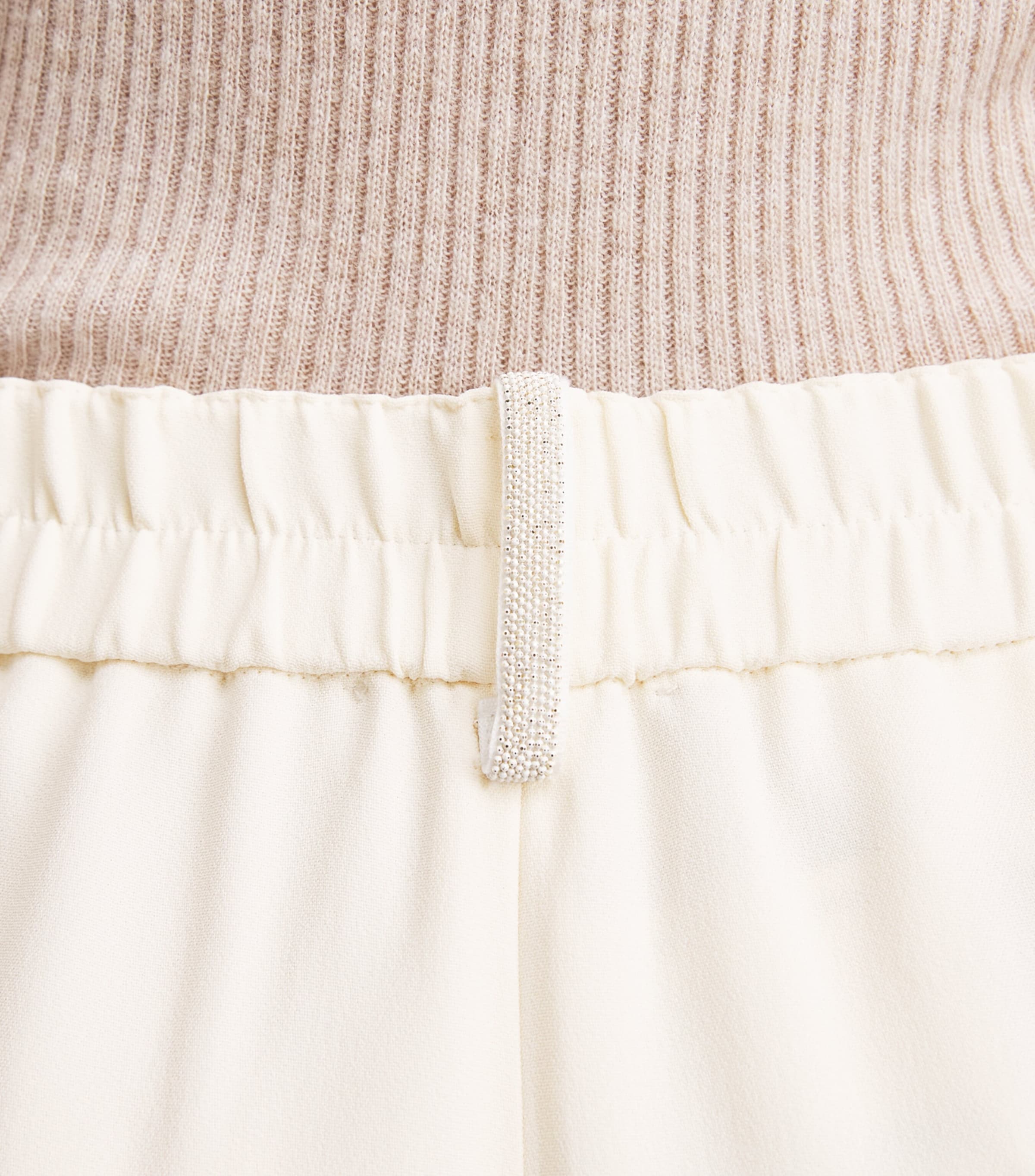 Fabiana Filippi Womens Cady Beaded Trousers Burro Image 3