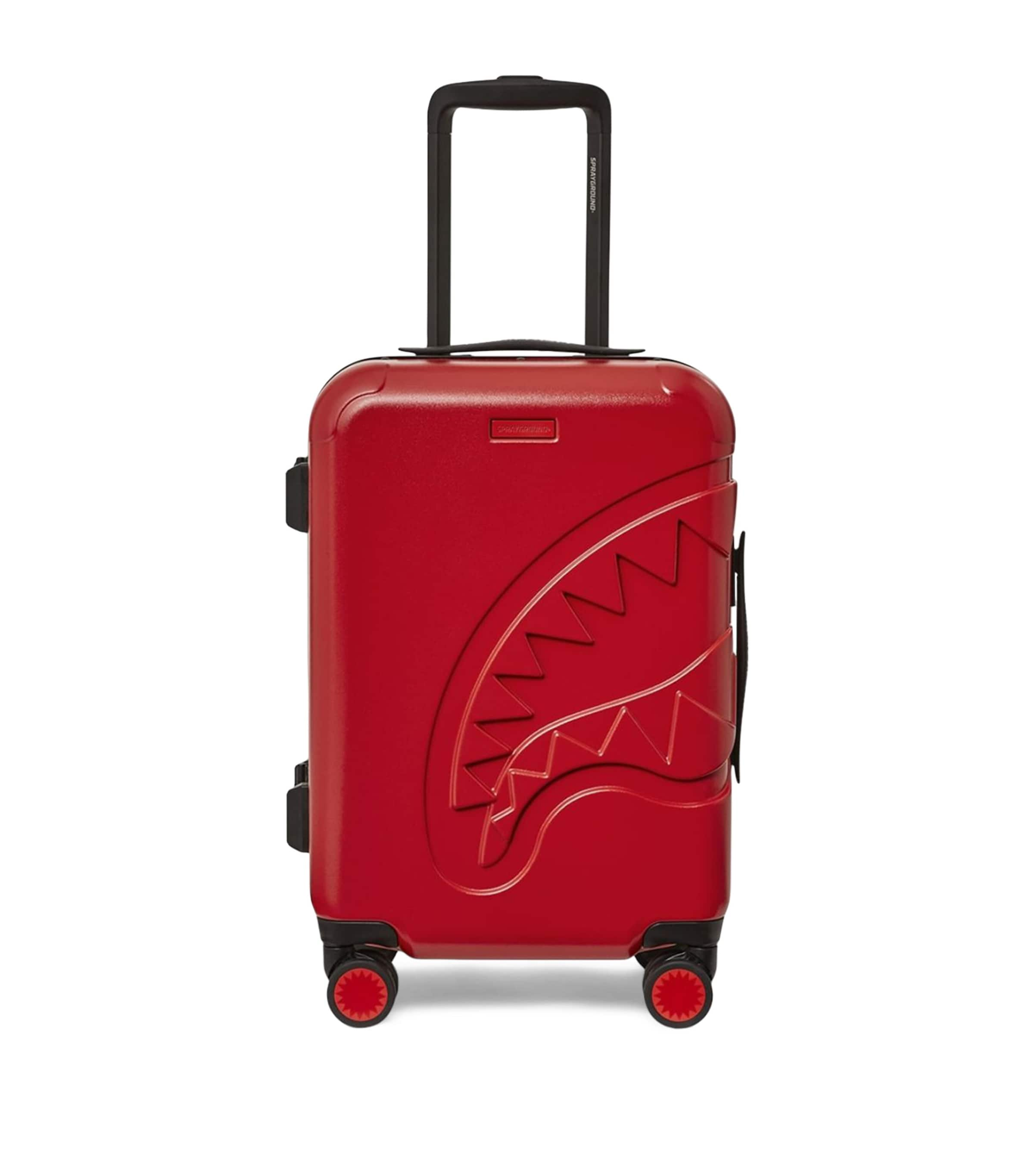 Sprayground Split Cheetah Carry-on Suitcase In Red