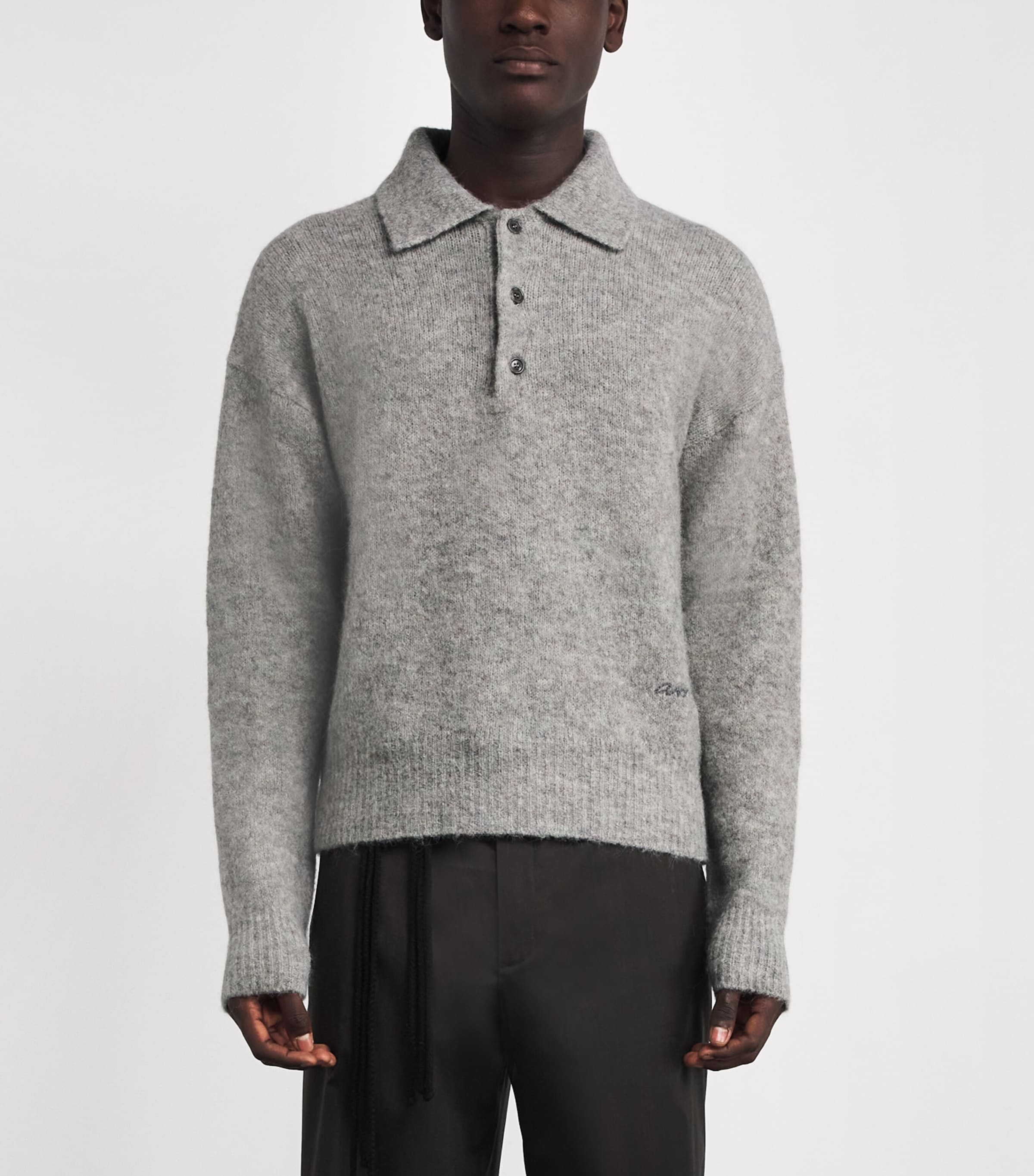 AMI Paris Wool-Blend Ami Polo Sweater | Men New In | Mens Clothing | Men Bestsellers | Men Clothing | Knitwear | Jumpers | Designers | Ami Paris AMI Paris Wool-Blend Ami Polo Sweater | Men New In | Mens Clothing | Men Bestsellers | Men Clothing | Knitwear | Jumpers | Designers | Ami Paris
