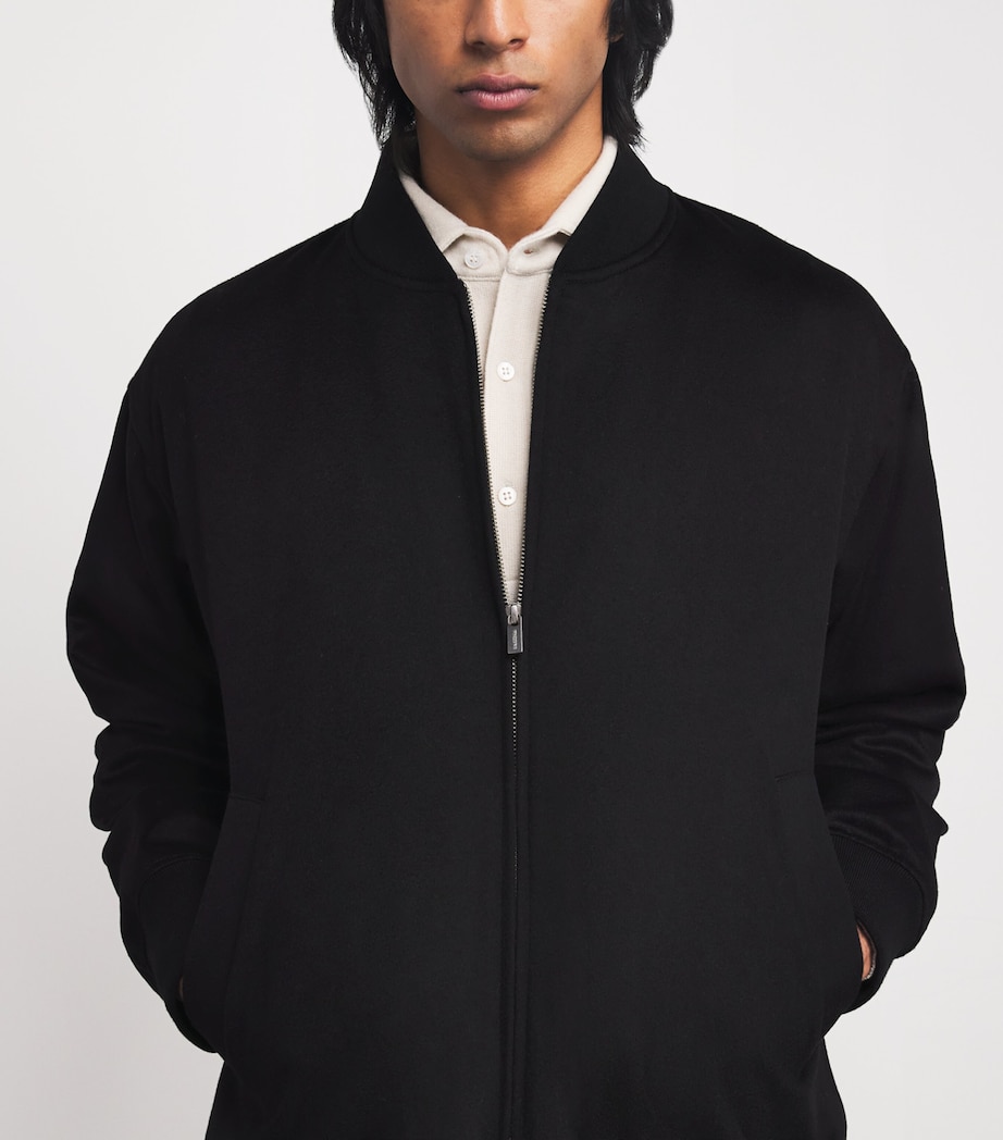 Cashmere Bomber Jacket 590 NERO Image 6