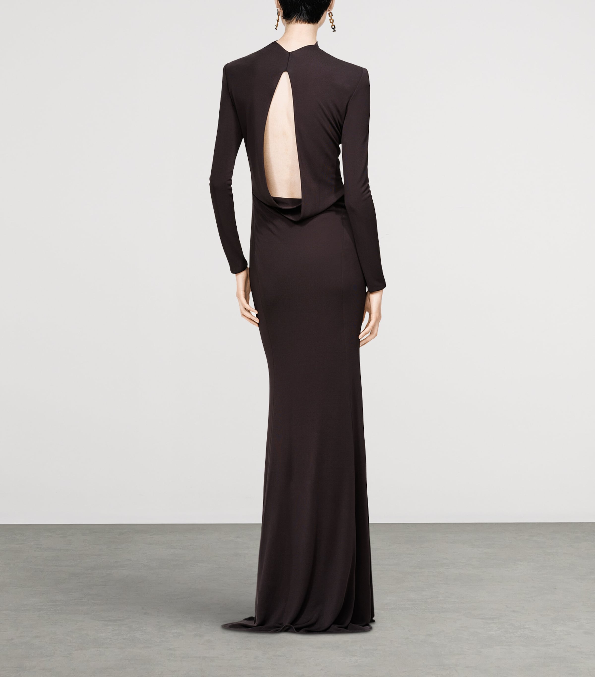 TOM FORD Womens Knitted Back Cut-Out Maxi Dress  Edb Image 4