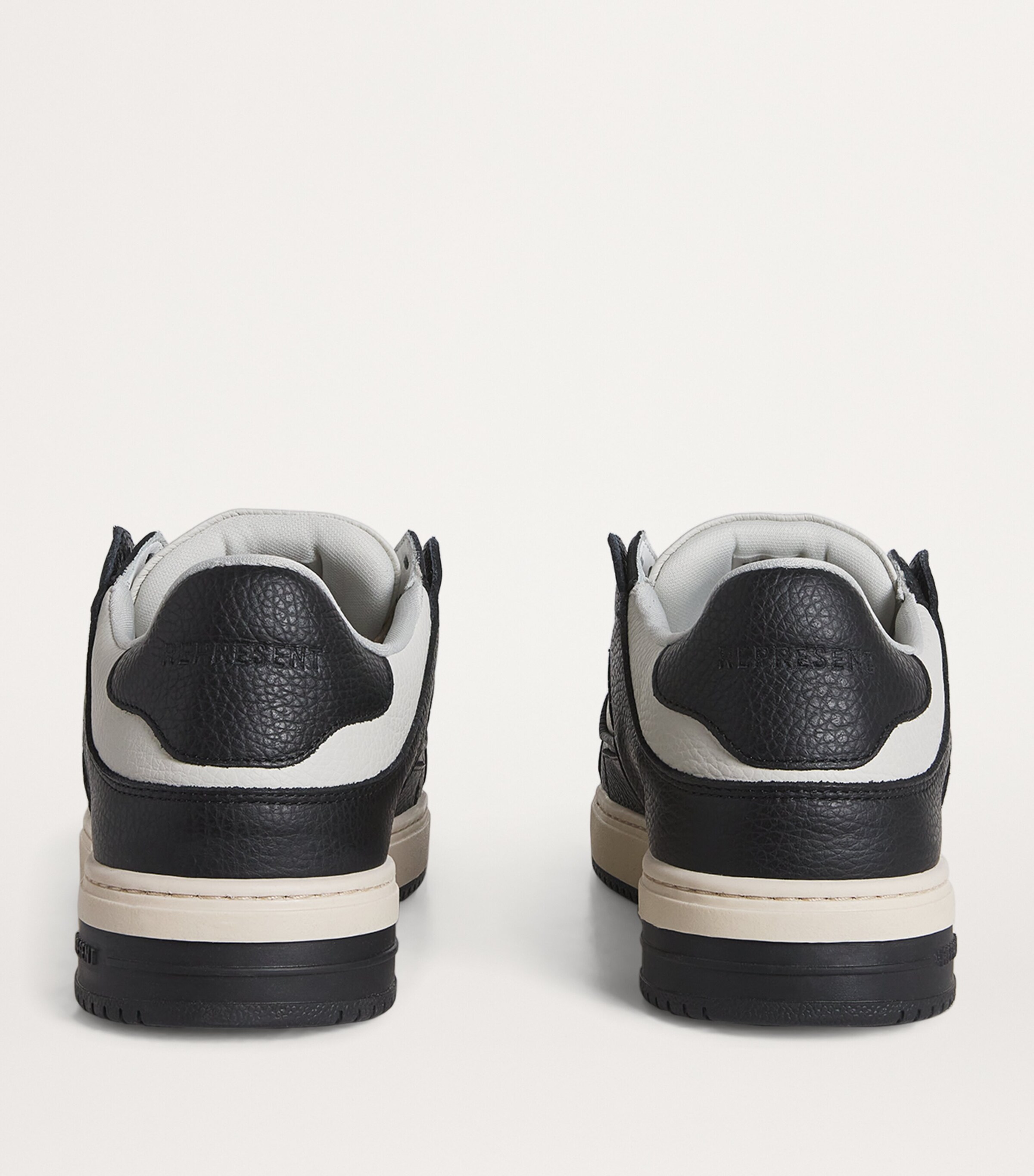 Represent Leather Apex Low-Top Sneakers Black/vintage White Image 4