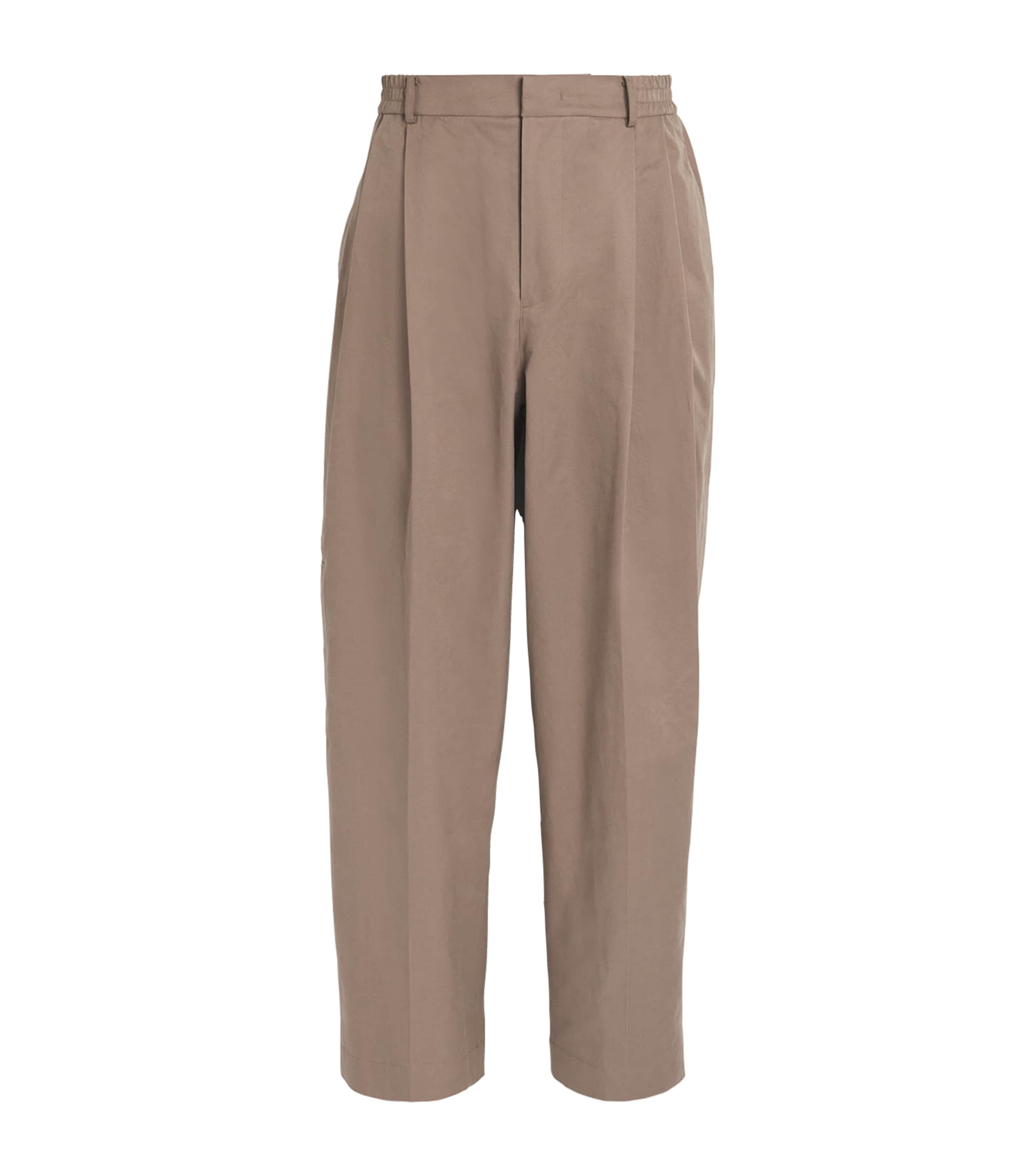 Shop Le 17 Septembre Wide-leg Tailored Trousers In Brown