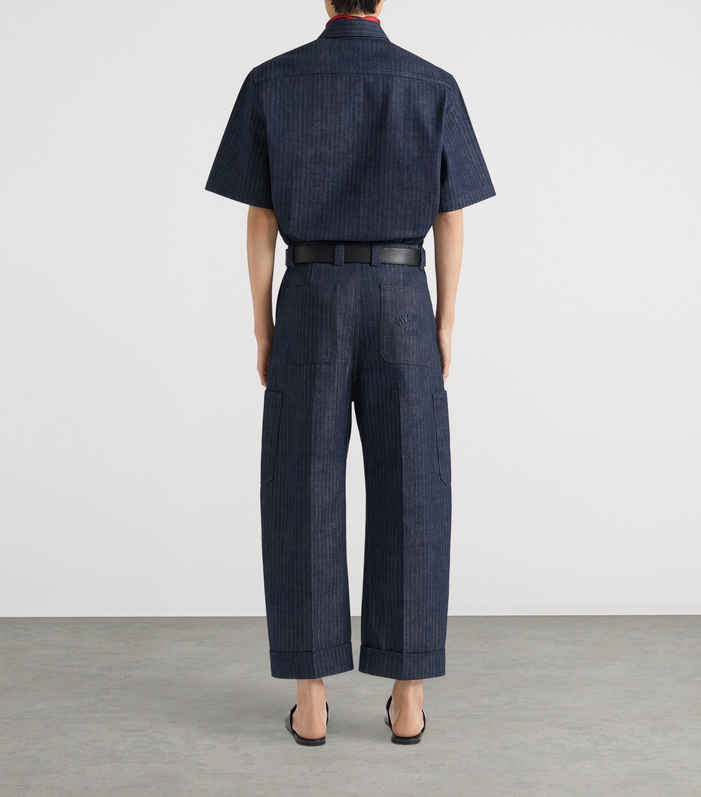 Wool Cargo Trousers DARK BLUE Image 4