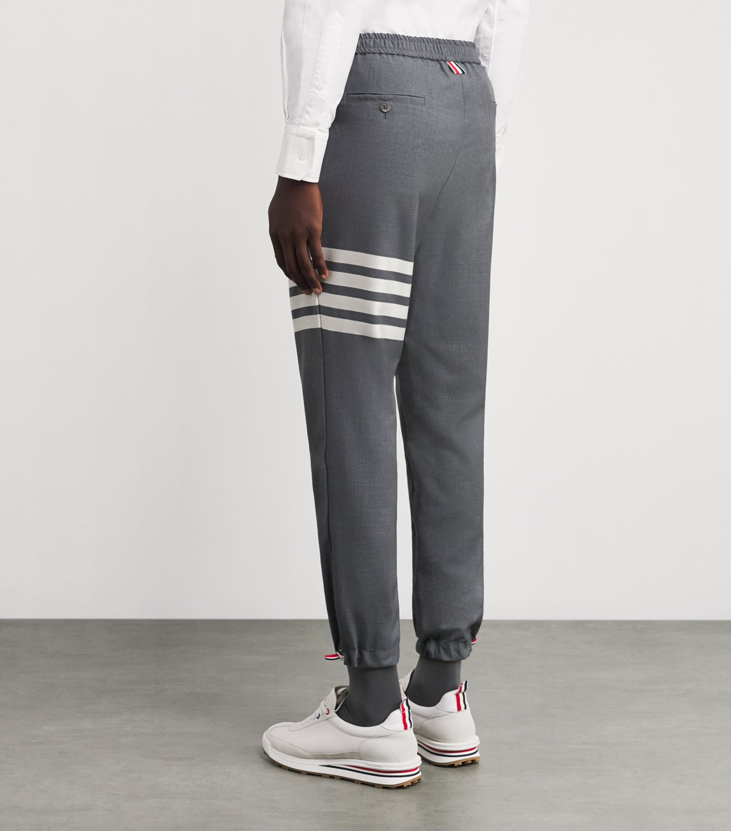 Wool 4-Bar Trousers MED GREY Image 4