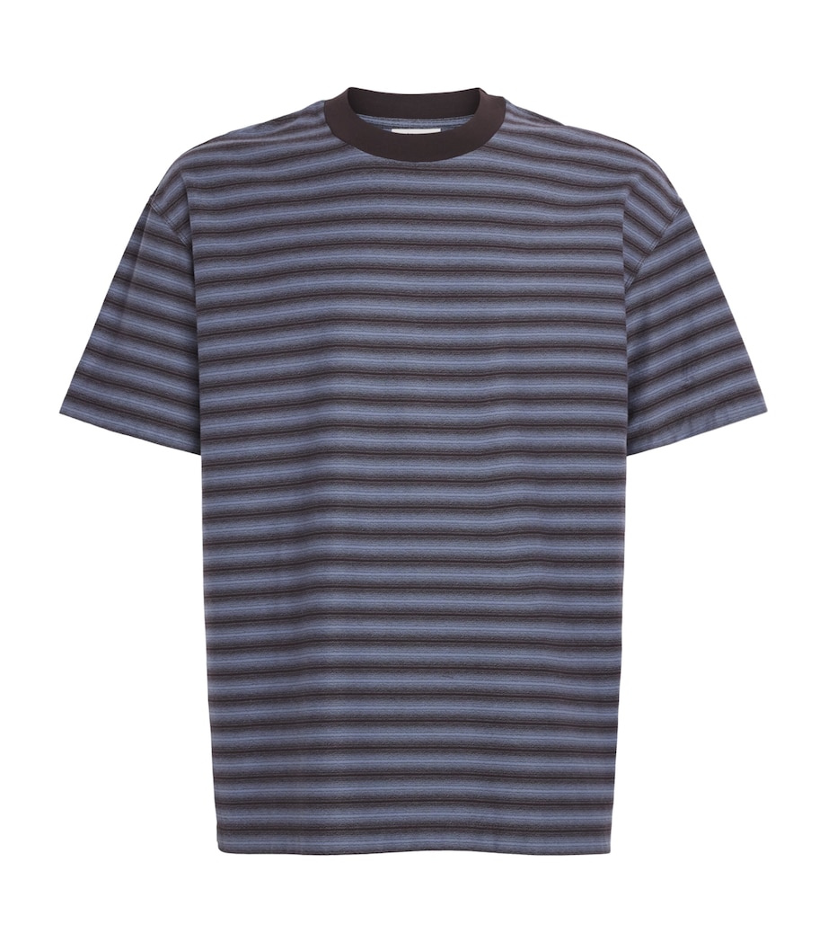 NN.07 Mens Organic Cotton Stripe T-Shirt Blue Stripe Image 1