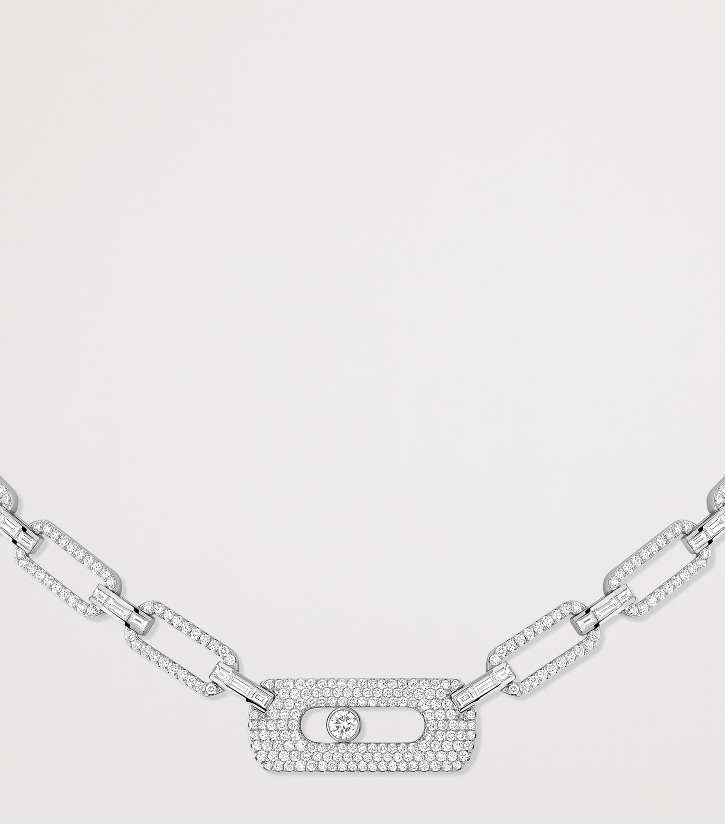 Messika White Gold and Diamond Move Link Necklace White Gold Image 3