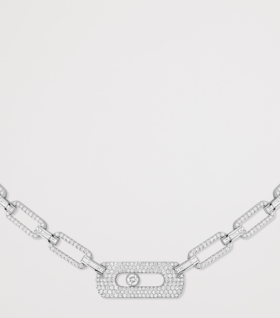 Messika White Gold and Diamond Move Link Necklace White Gold Image 3