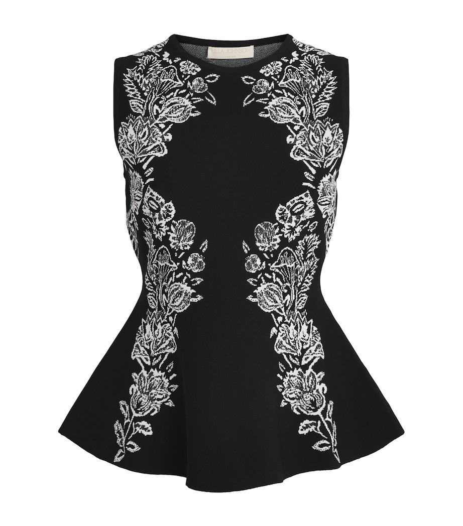 Jacquard Vanna Tank Top NOIR Image 1