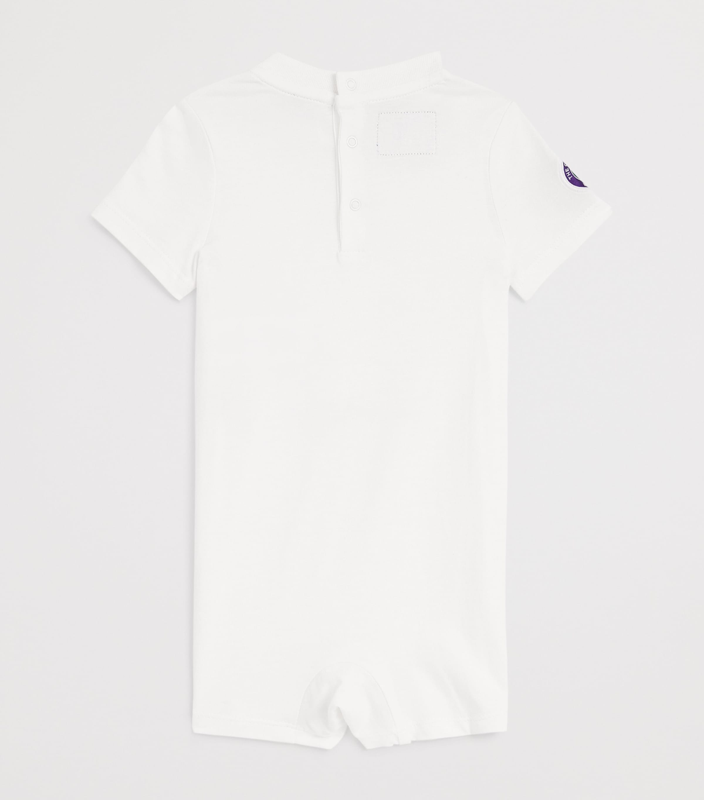 Ralph Lauren Kids x Wimbledon Cotton Polo Bear Playsuit (3-24 Months) White Image 2