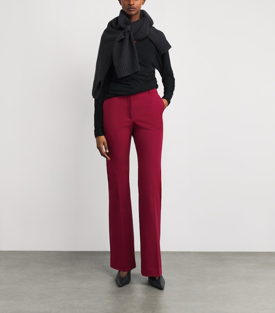 Gabardine Stretch Tafira Trousers RUBY Image 2