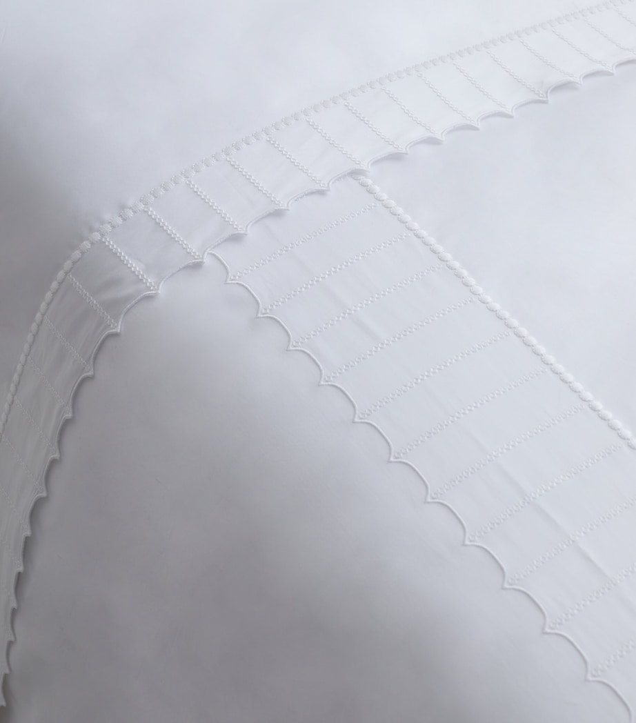 Loretta Caponi Dots Super King Flat Sheet (270cm x 300cm) White Image 2