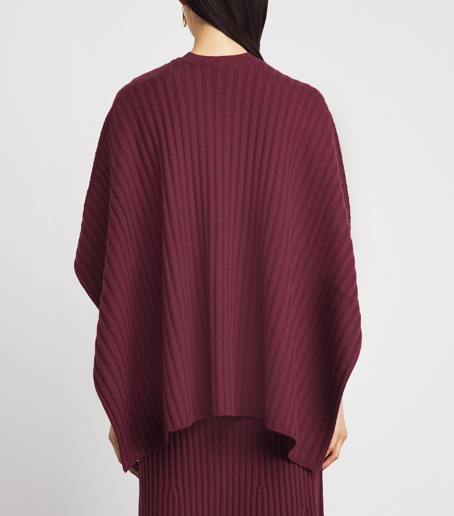 Gabriela Hearst Womens Merino Wool-Cashmere Baron Poncho Bdx Bordeaux Image 5