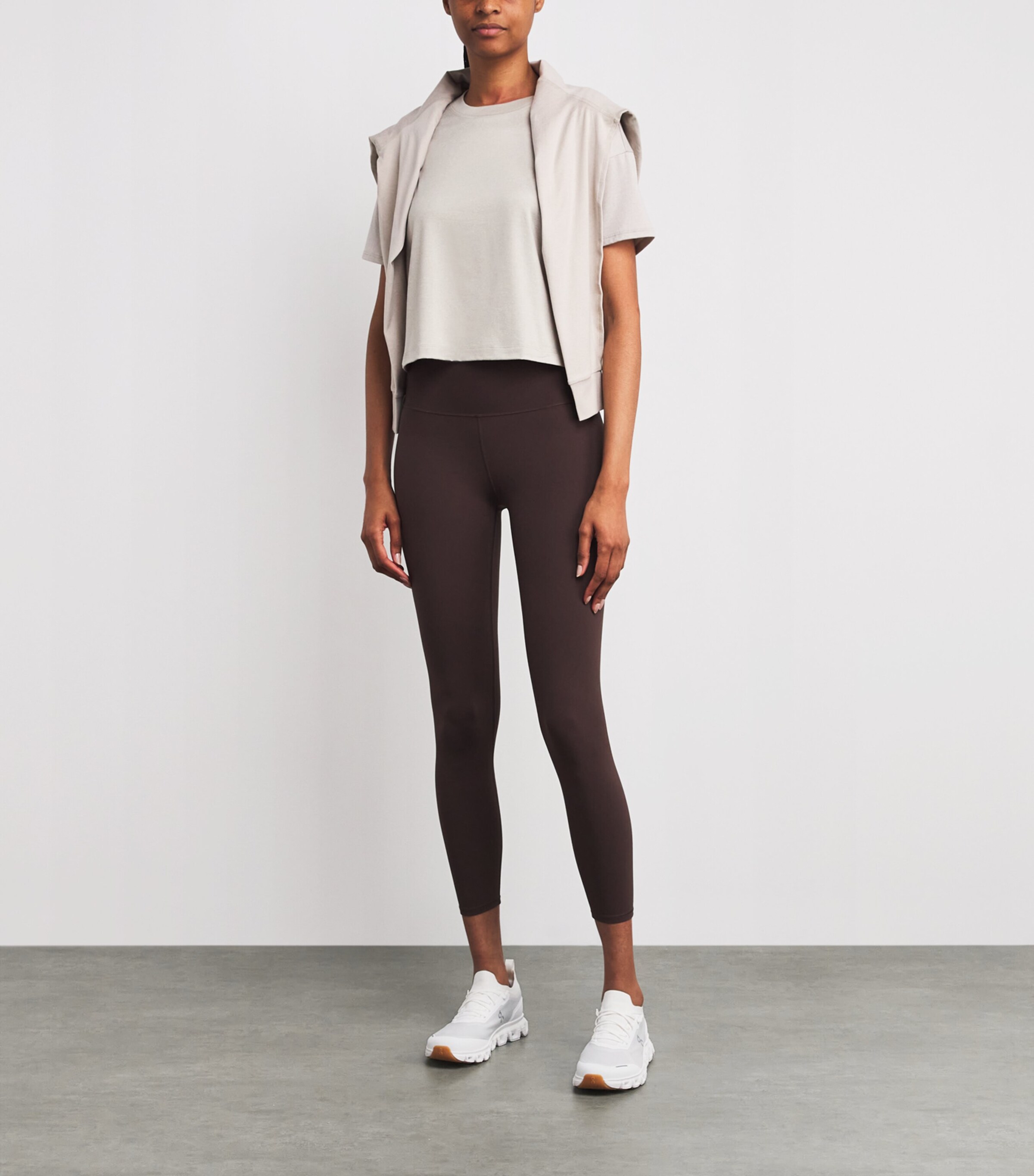 VUORI Womens Energy T-Shirt Hee Ecru Heathe Image 2