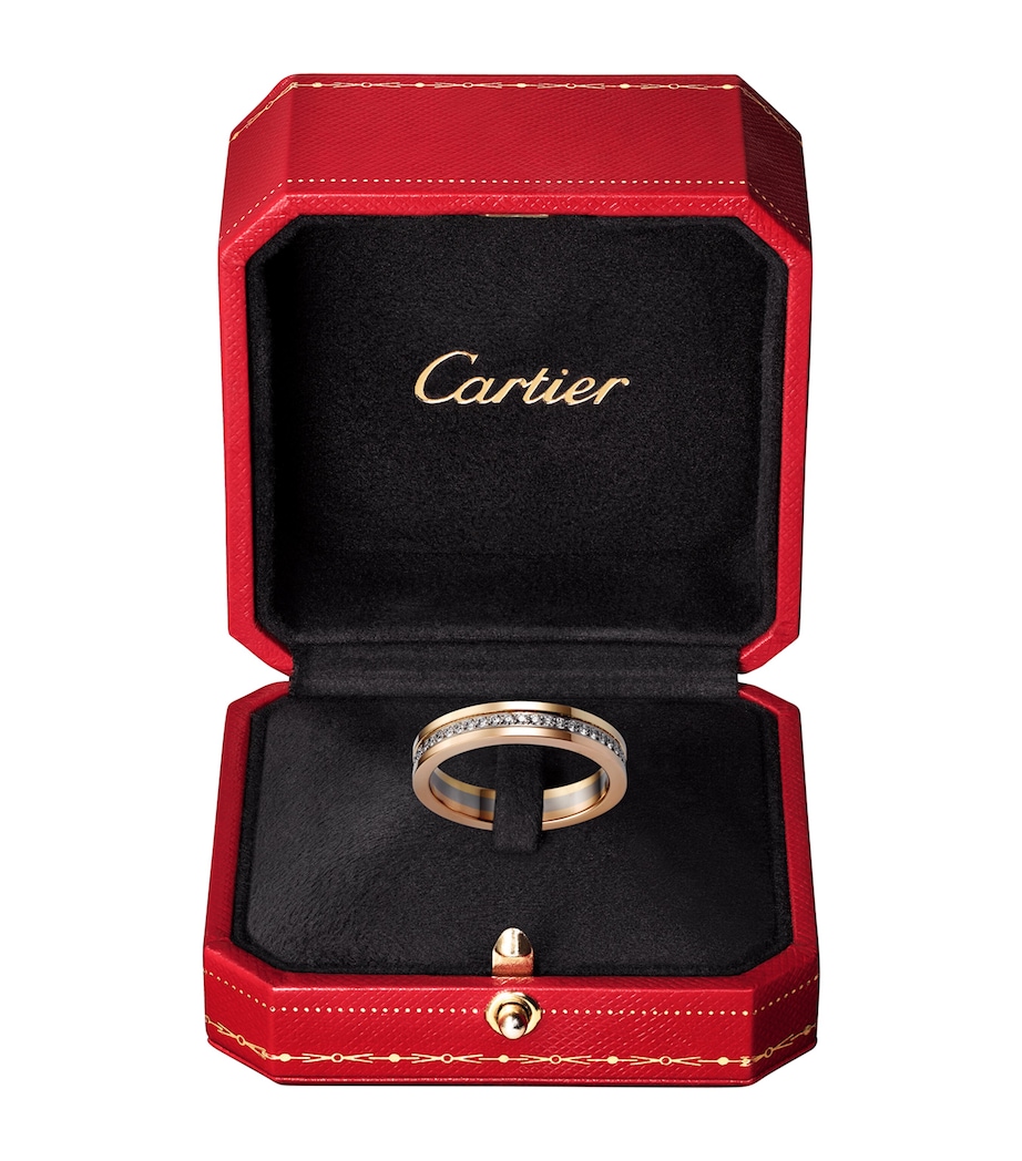 Rose, White, Yellow Gold and Diamond Vendôme Louis Cartier Wedding Band MULTI GOLD Image 4
