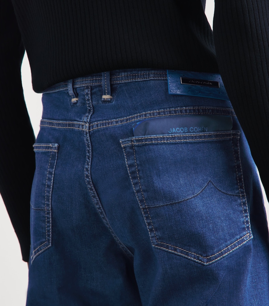 JACOB COHËN Mens Limited Edition Ostrich Leather-Patch Bard Slim Jeans Image 3