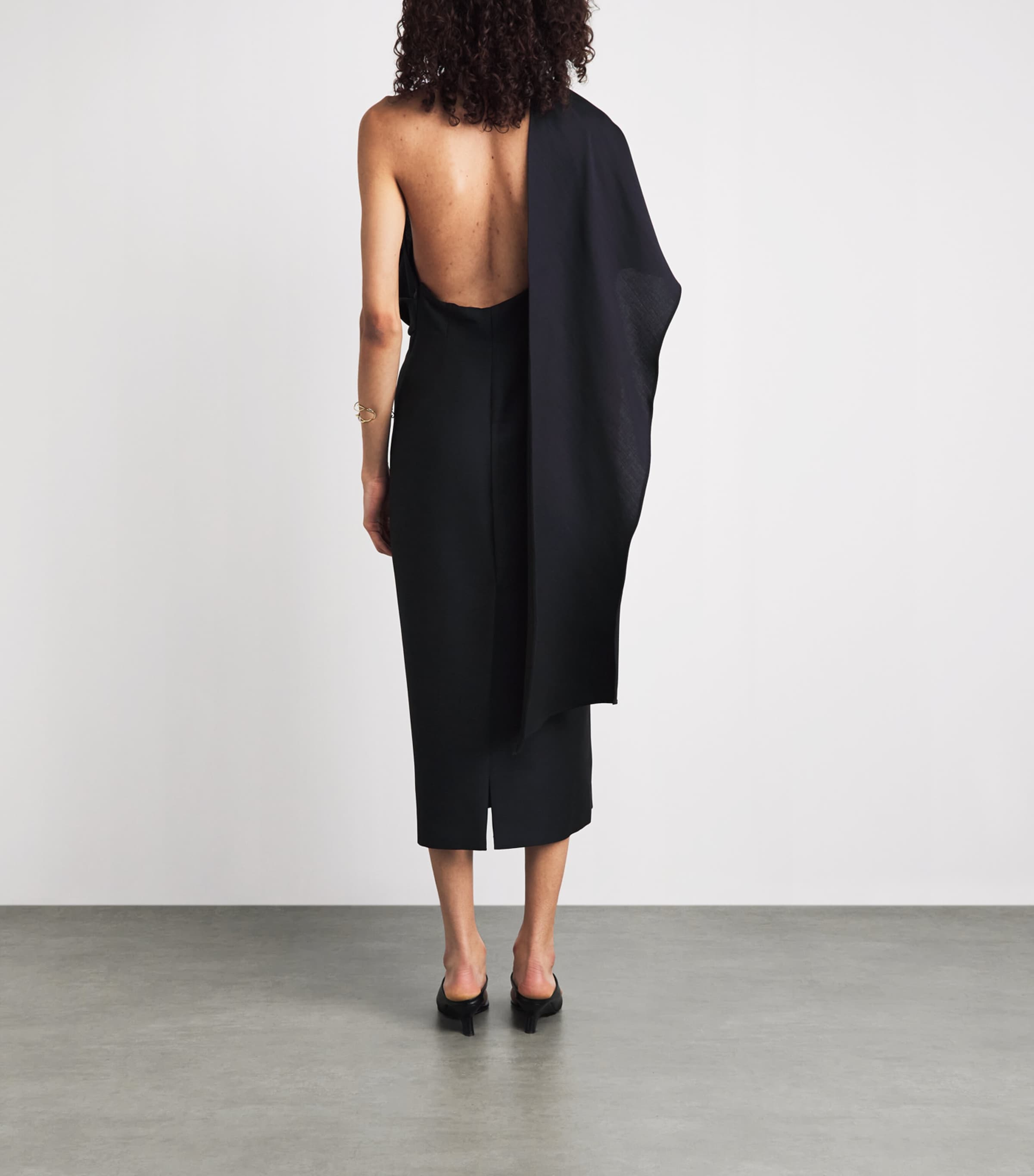 Róhe Womens Draped Open-Back Maxi Dress Night Image 4