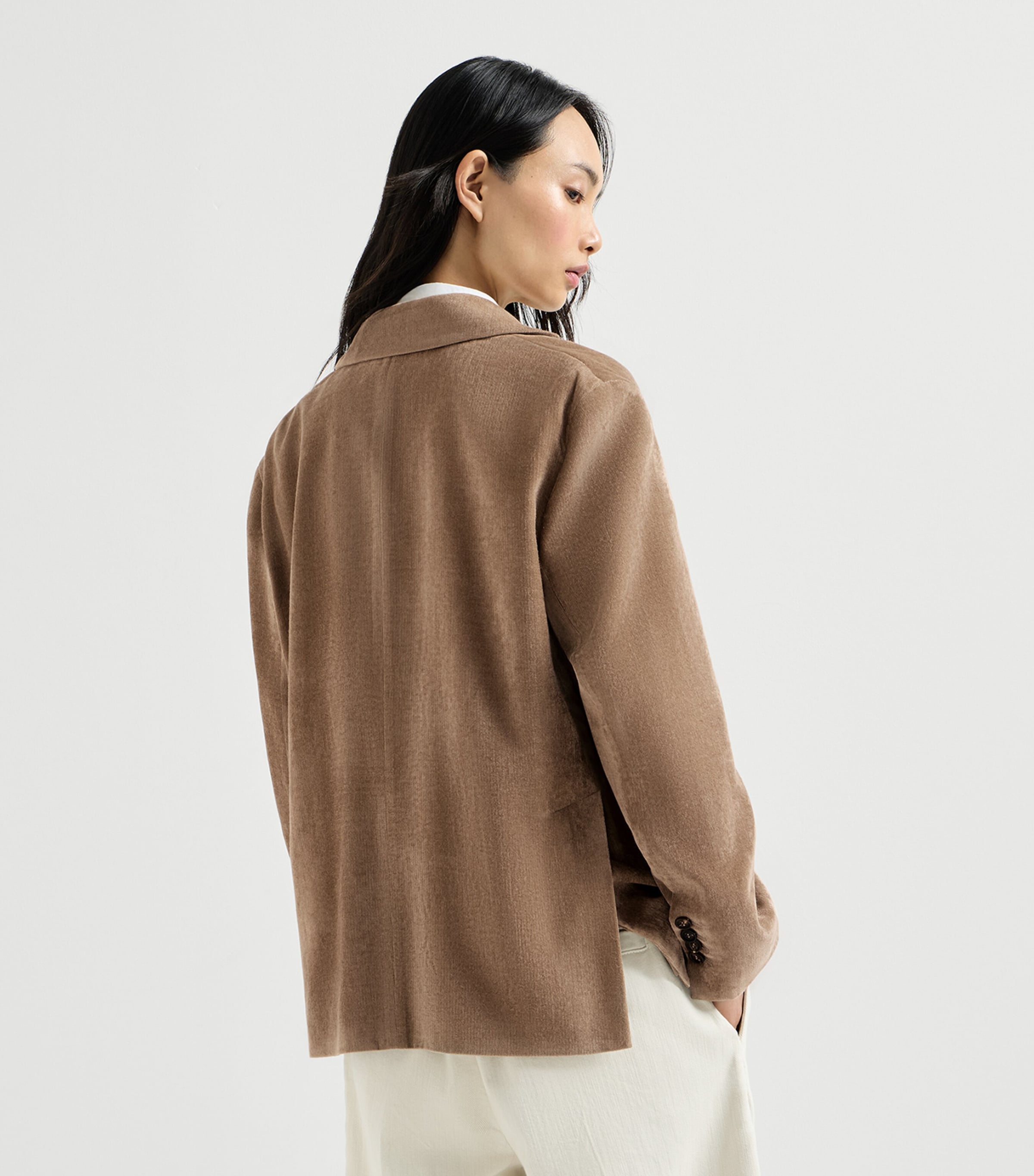 Brunello Cucinelli Womens Corduroy Single-Breasted Blazer Image 5