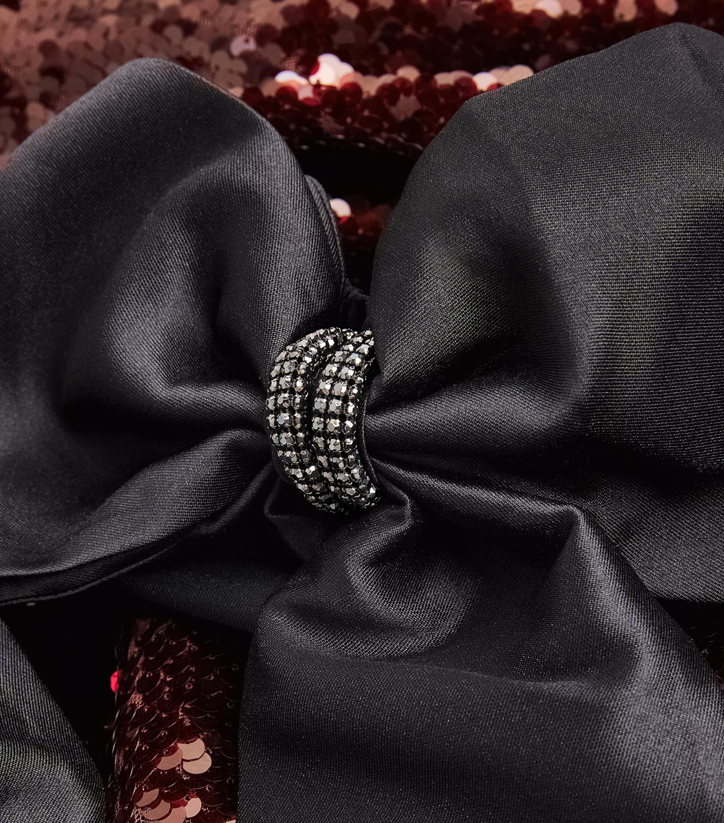 Sequin Off-The-Shoulder Maxi Dress BROWN Image 5