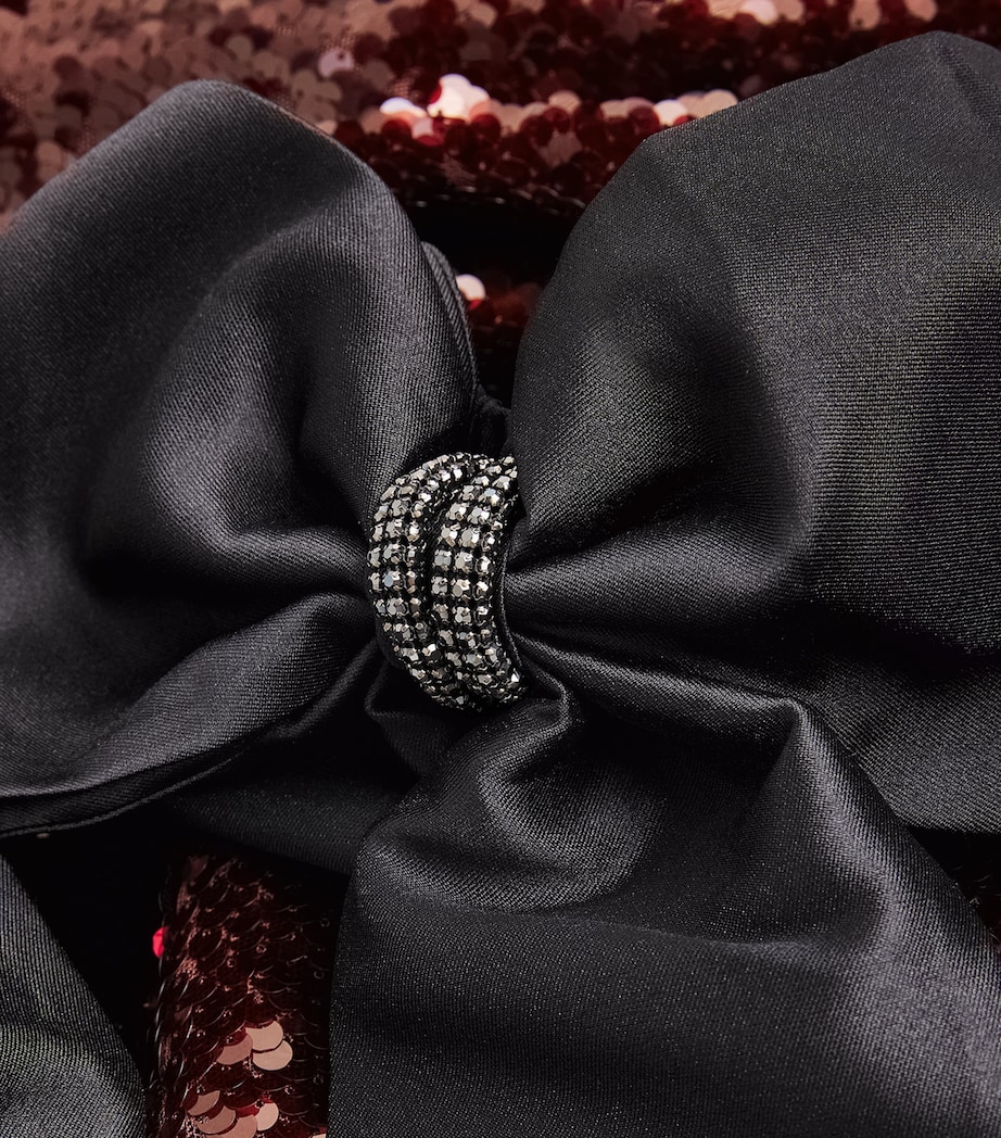 Sequin Off-The-Shoulder Maxi Dress BROWN Image 5